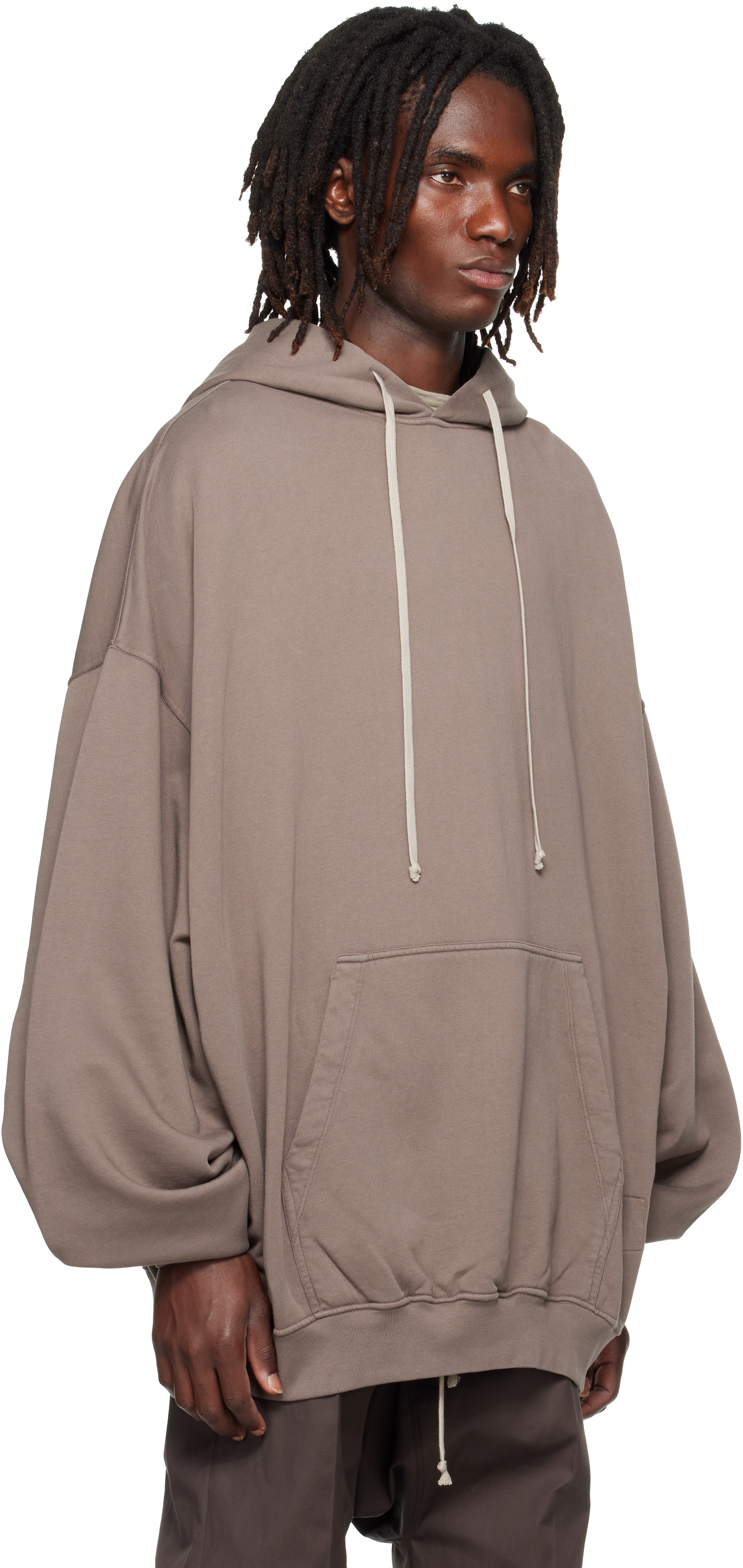 Rick Owens DRKSHDW - Pull à capuche Hun gris - Tower