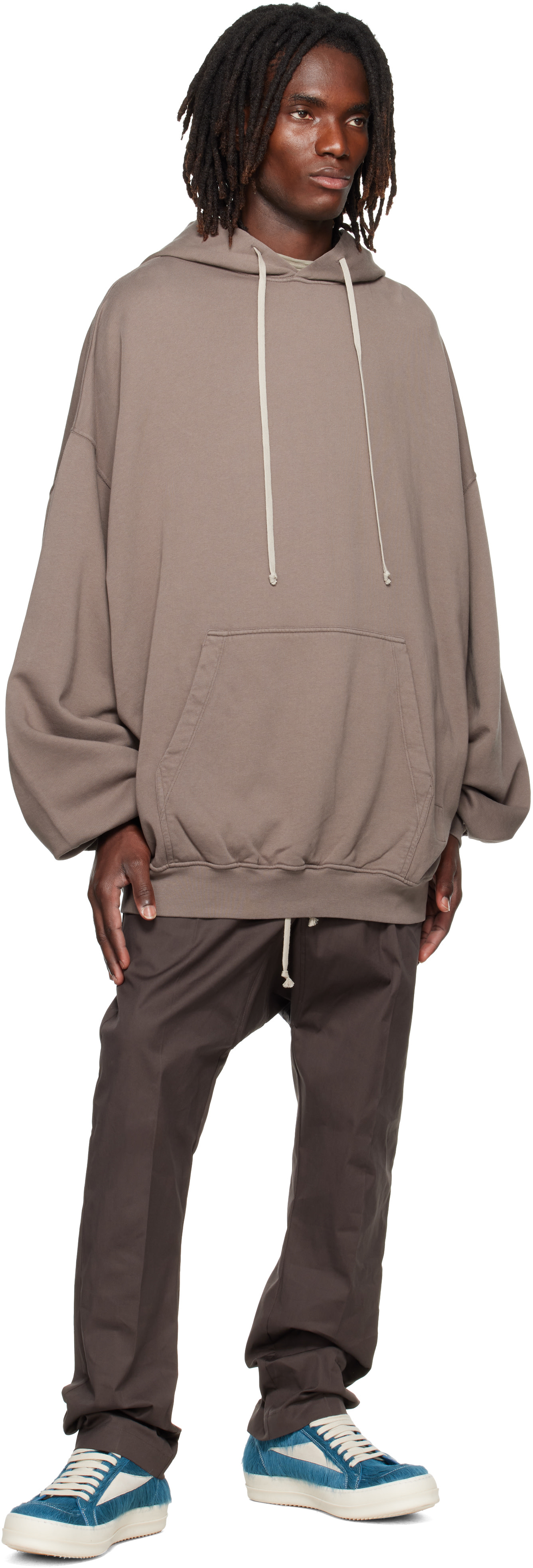 Rick Owens DRKSHDW - Pull à capuche Hun gris - Tower