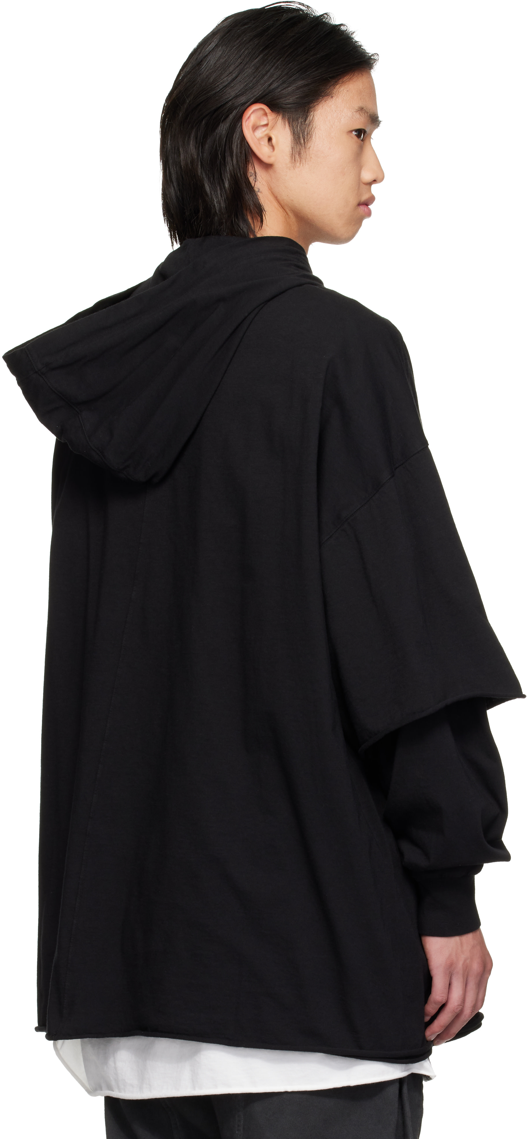 Rick Owens DRKSHDW: Black Tower Tommy Hustler Hoodie | SSENSE