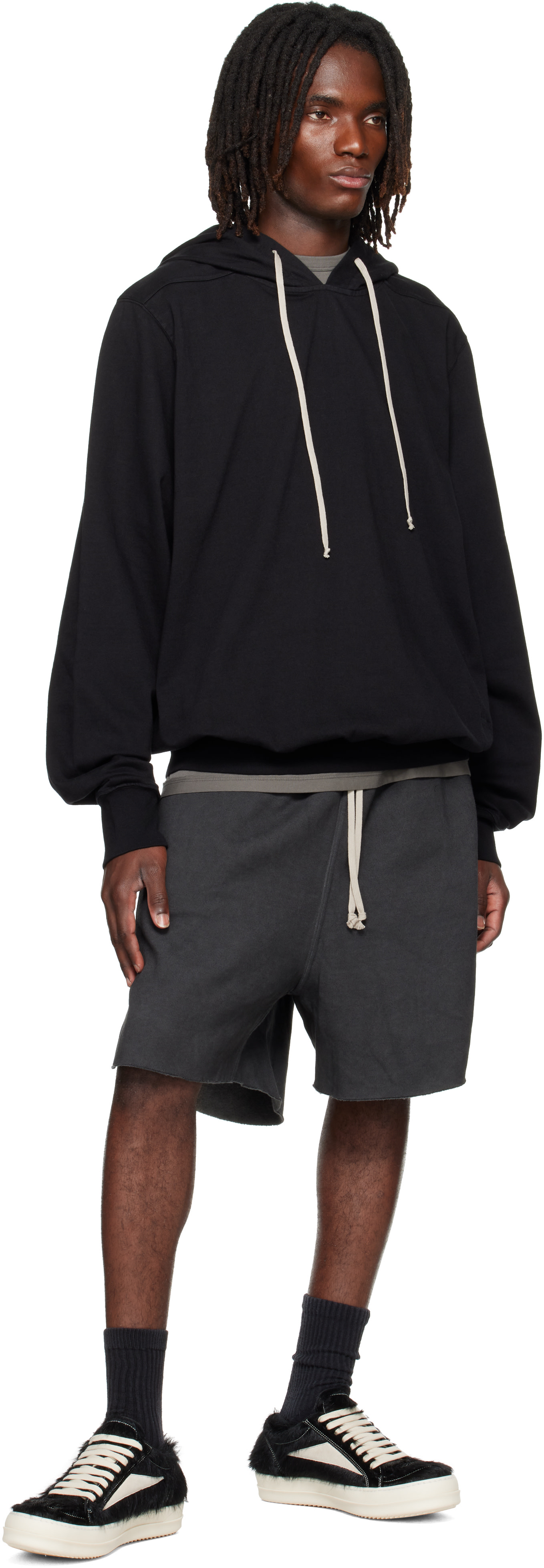 Rick Owens DRKSHDW: Black Tower Oversized Hoodie | SSENSE