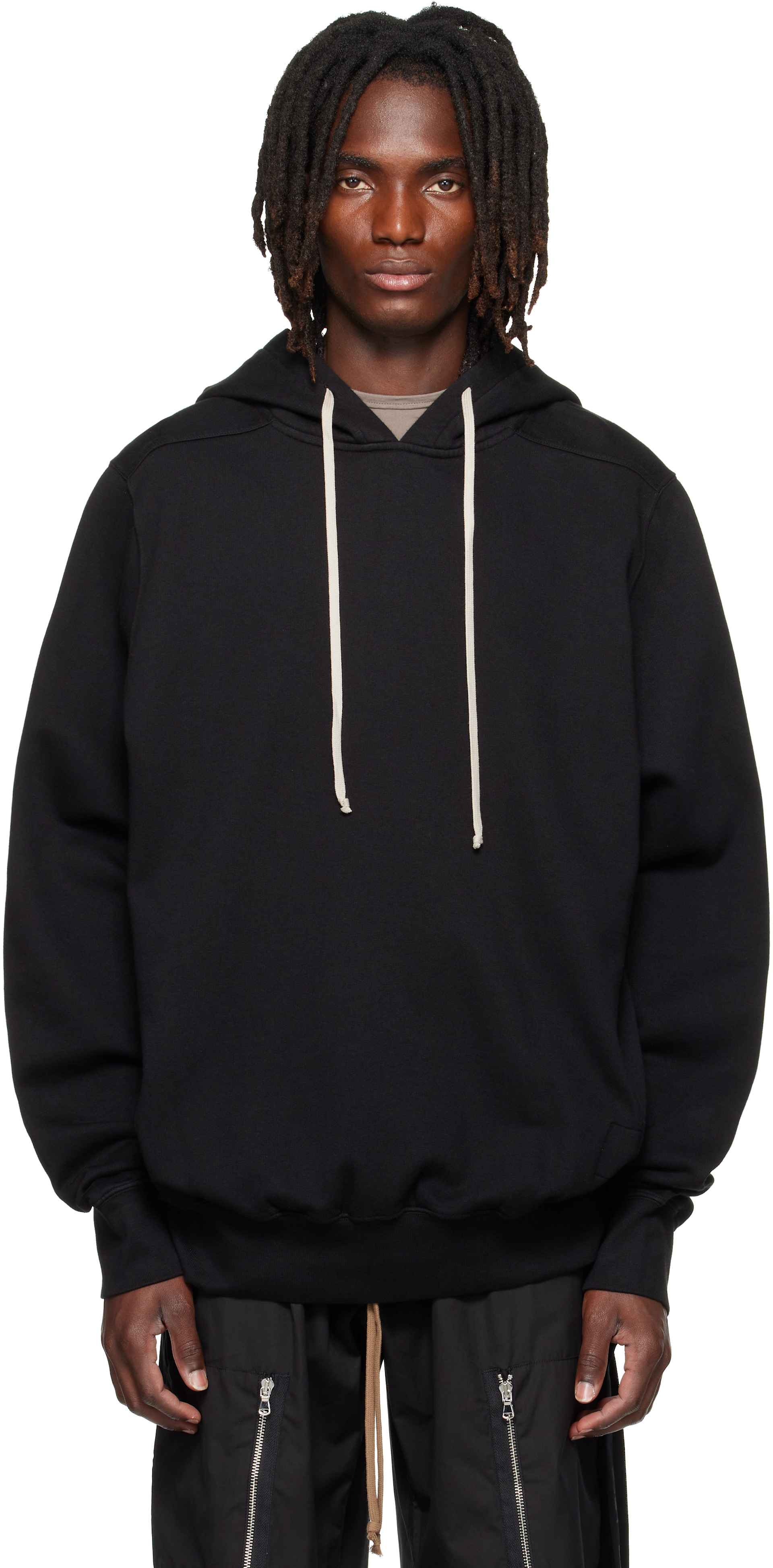 トップス RICK OWENS DRKSHDW Rick Owens DRKSHDW: Black Tower Oversized Hoodie | SSENSE