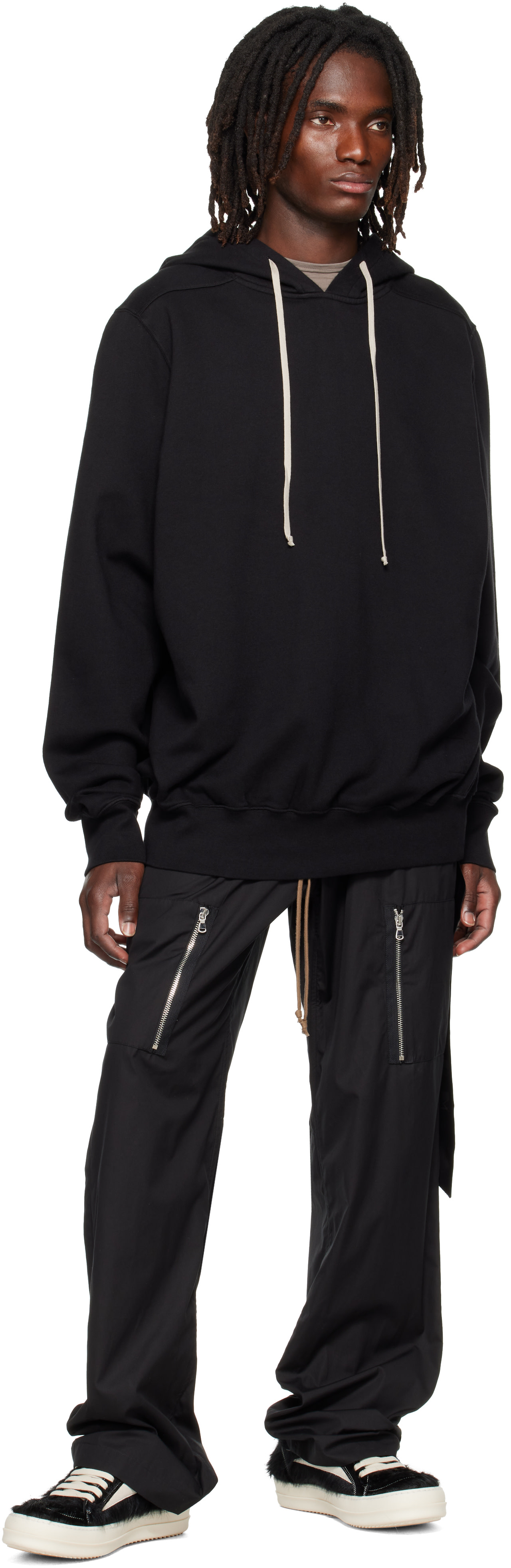 Rick Owens DRKSHDW: Black Tower Oversized Hoodie | SSENSE
