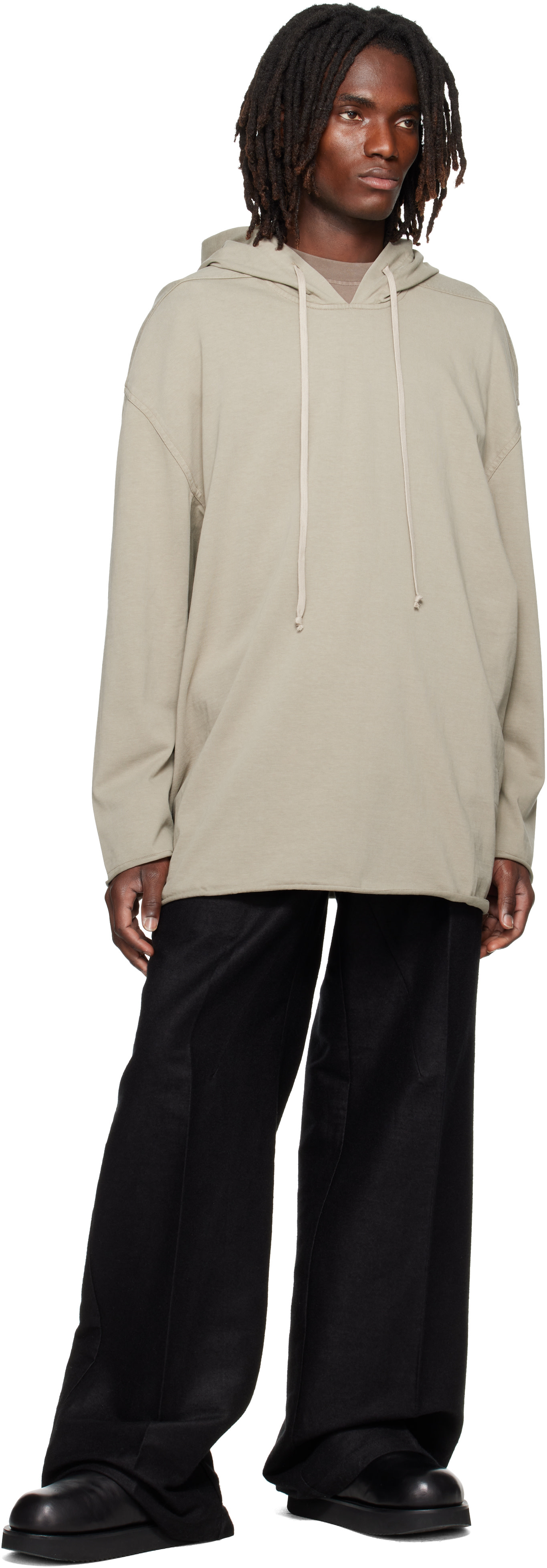 Rick Owens DRKSHDW - Pull à capuche Peter gris - Tower