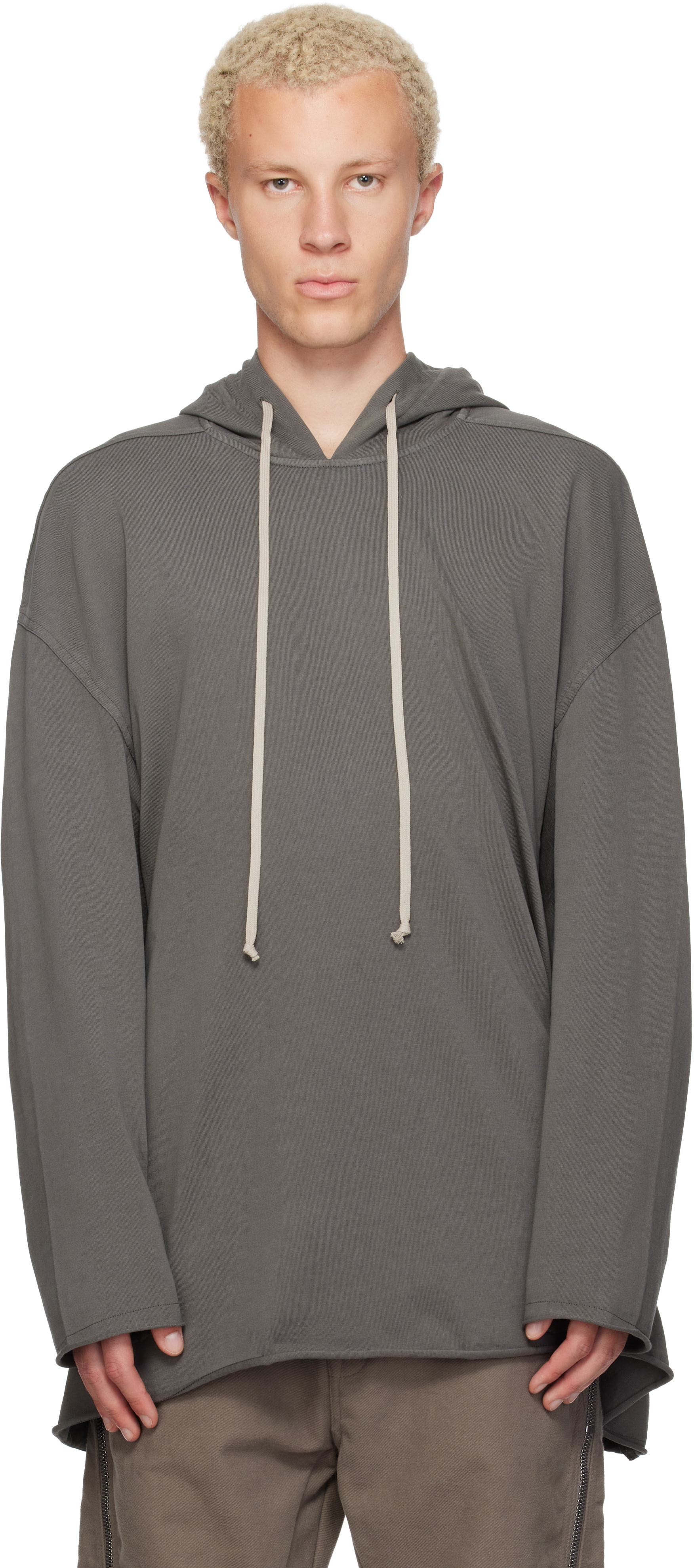 Rick Owens DRKSHDW - Pull à capuche Peter gris - Tower