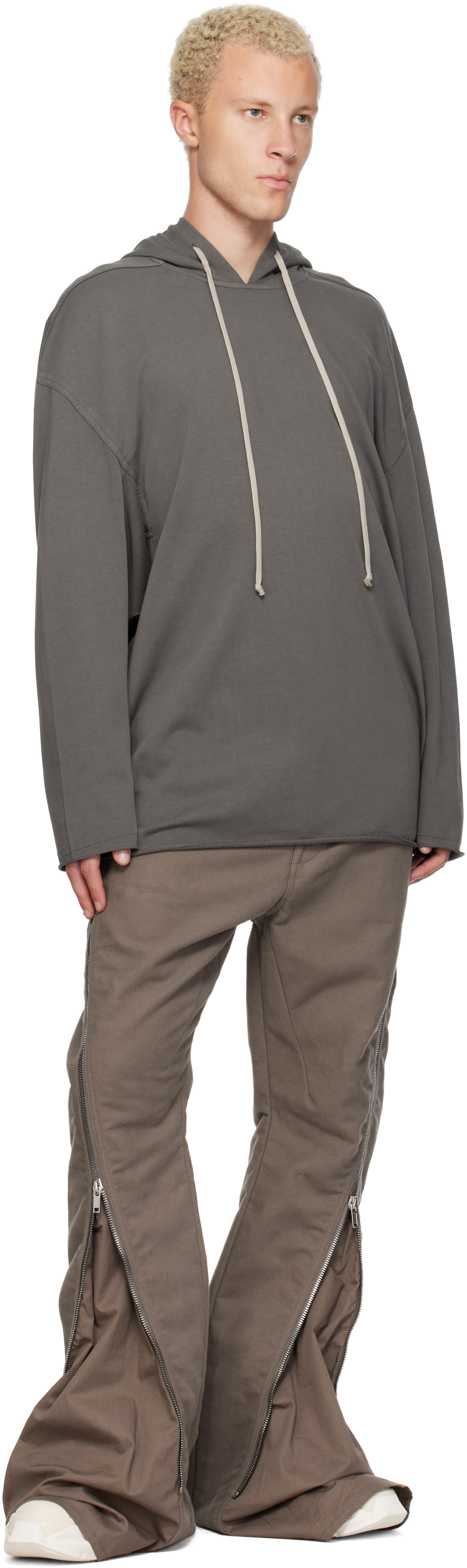 Rick Owens DRKSHDW - Pull à capuche Peter gris - Tower