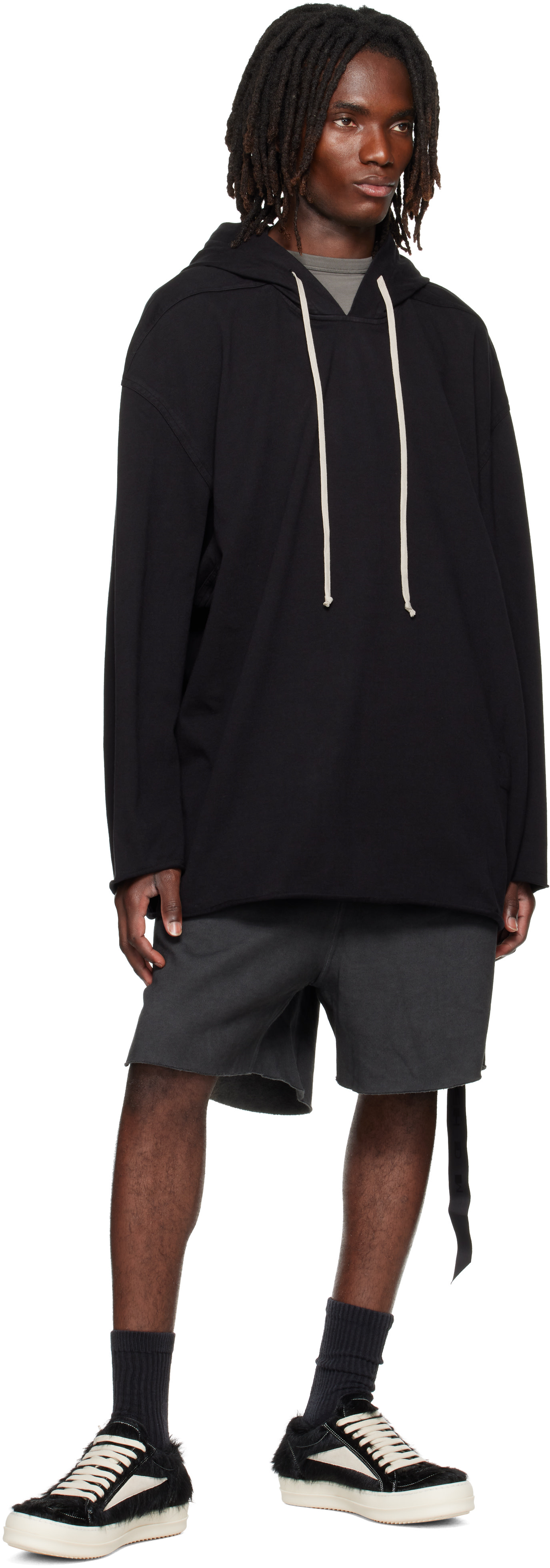 Rick Owens DRKSHDW - Pull à capuche Peter noir - Tower