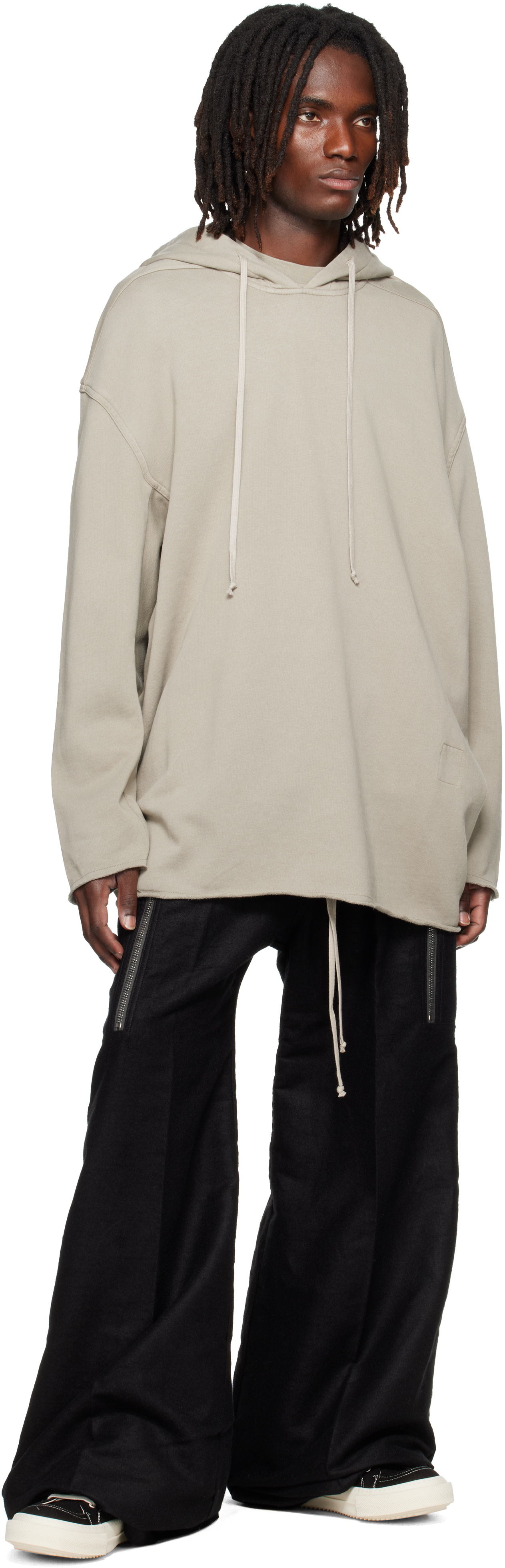 Rick Owens DRKSHDW - Pull à capuche Peter gris - Tower