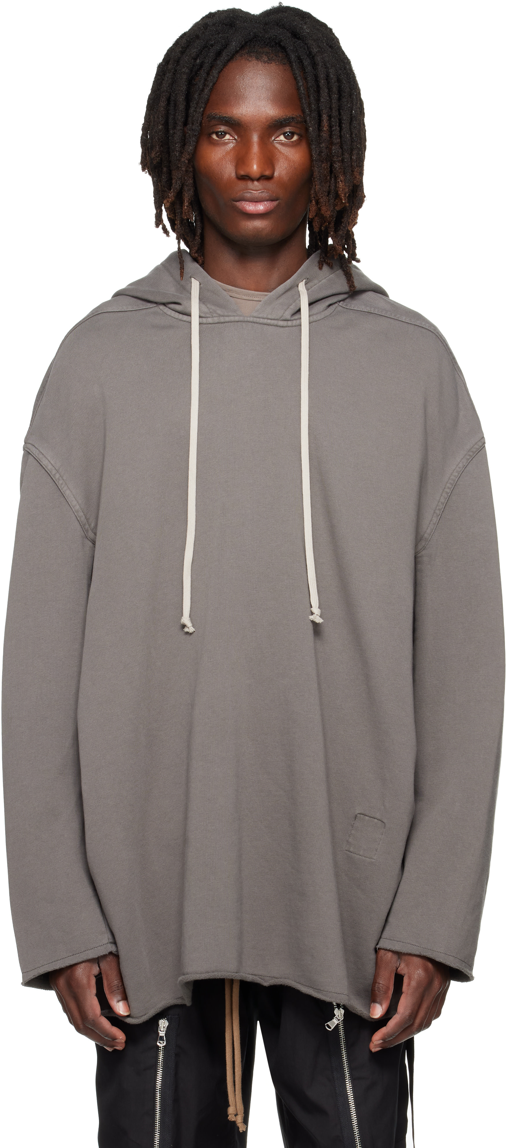Rick Owens DRKSHDW - Pull à capuche Peter gris - Tower