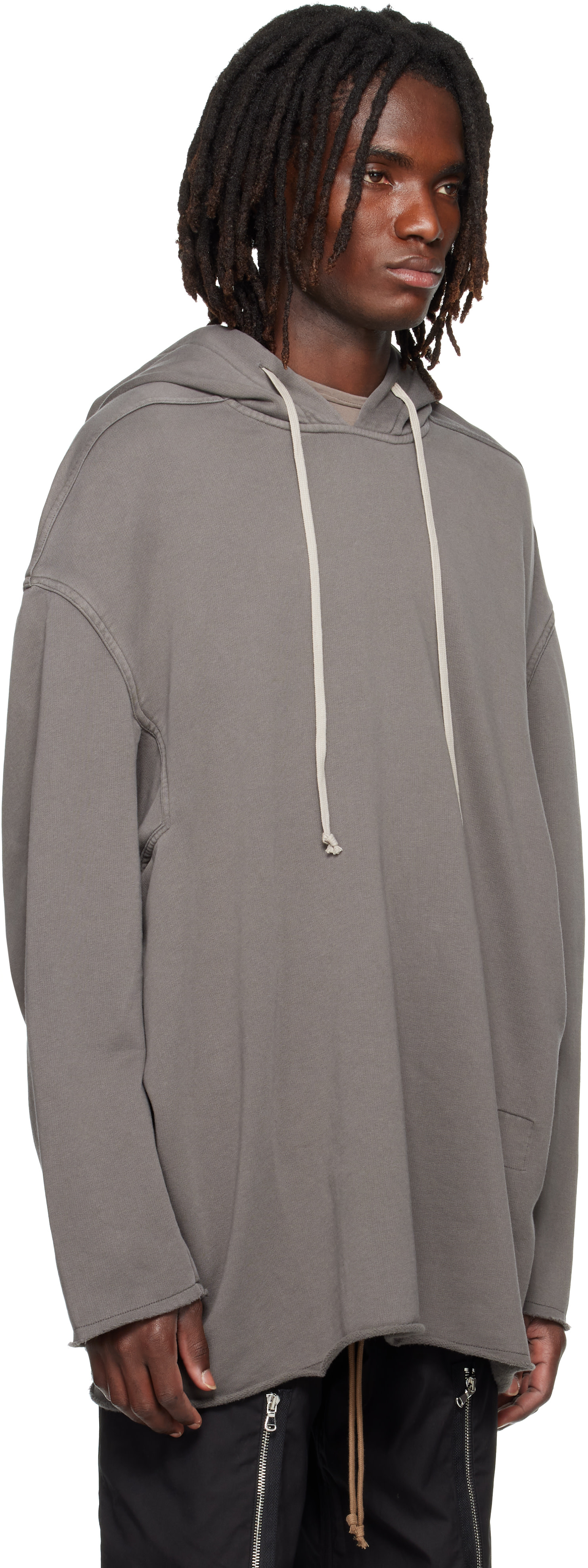 Rick Owens DRKSHDW - Pull à capuche Peter gris - Tower