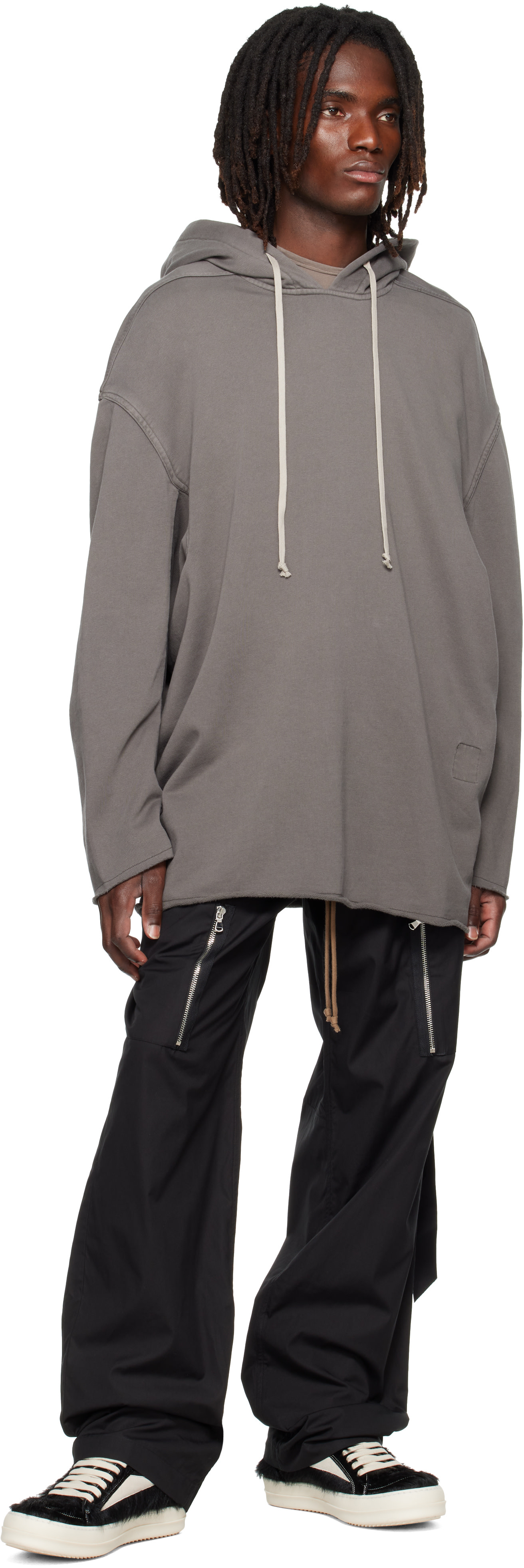 Rick Owens DRKSHDW - Pull à capuche Peter gris - Tower