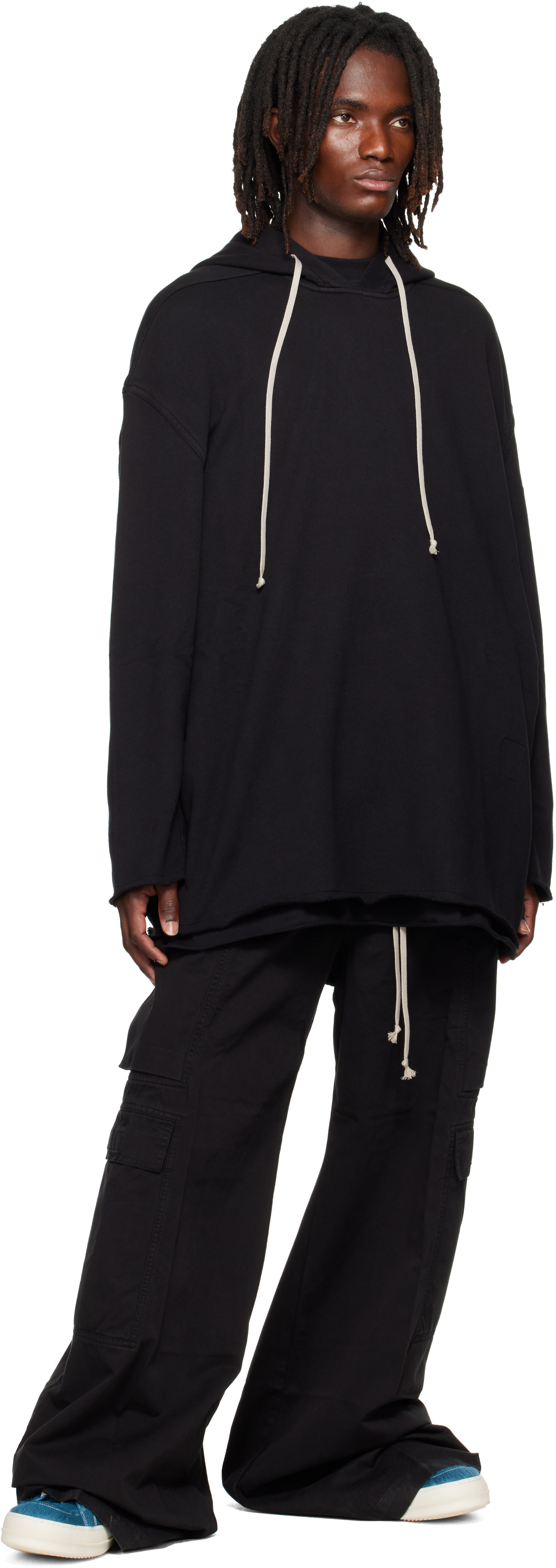 Rick Owens DRKSHDW - Pull à capuche Peter noir - Tower