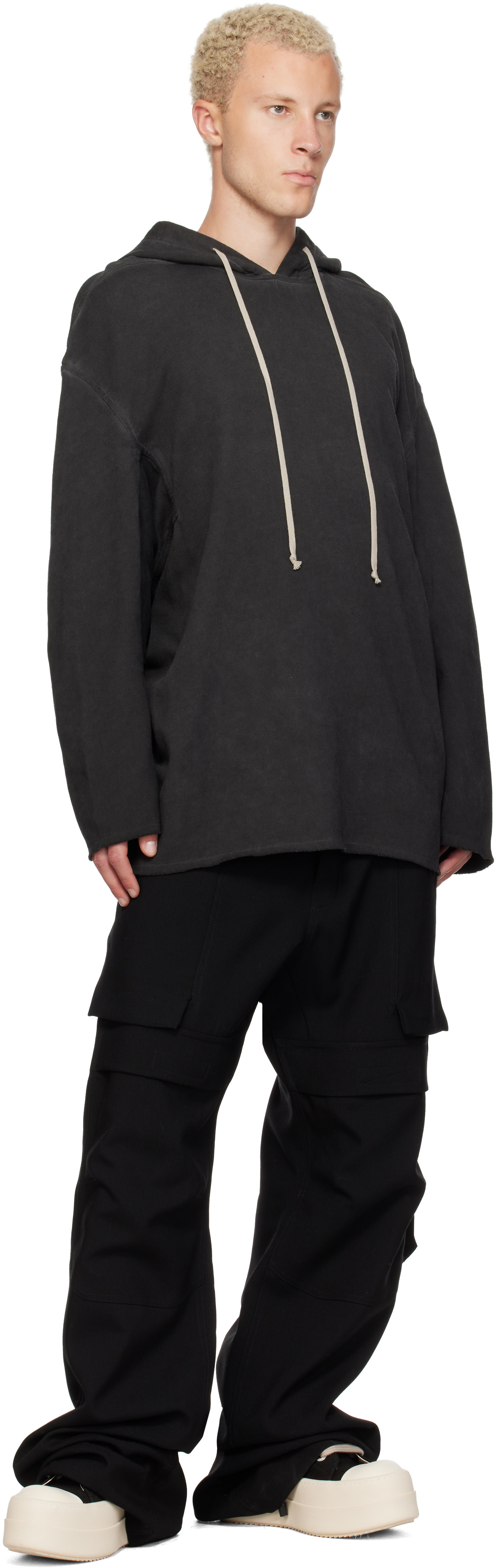 Rick Owens DRKSHDW - Pull à capuche Peter gris - Tower