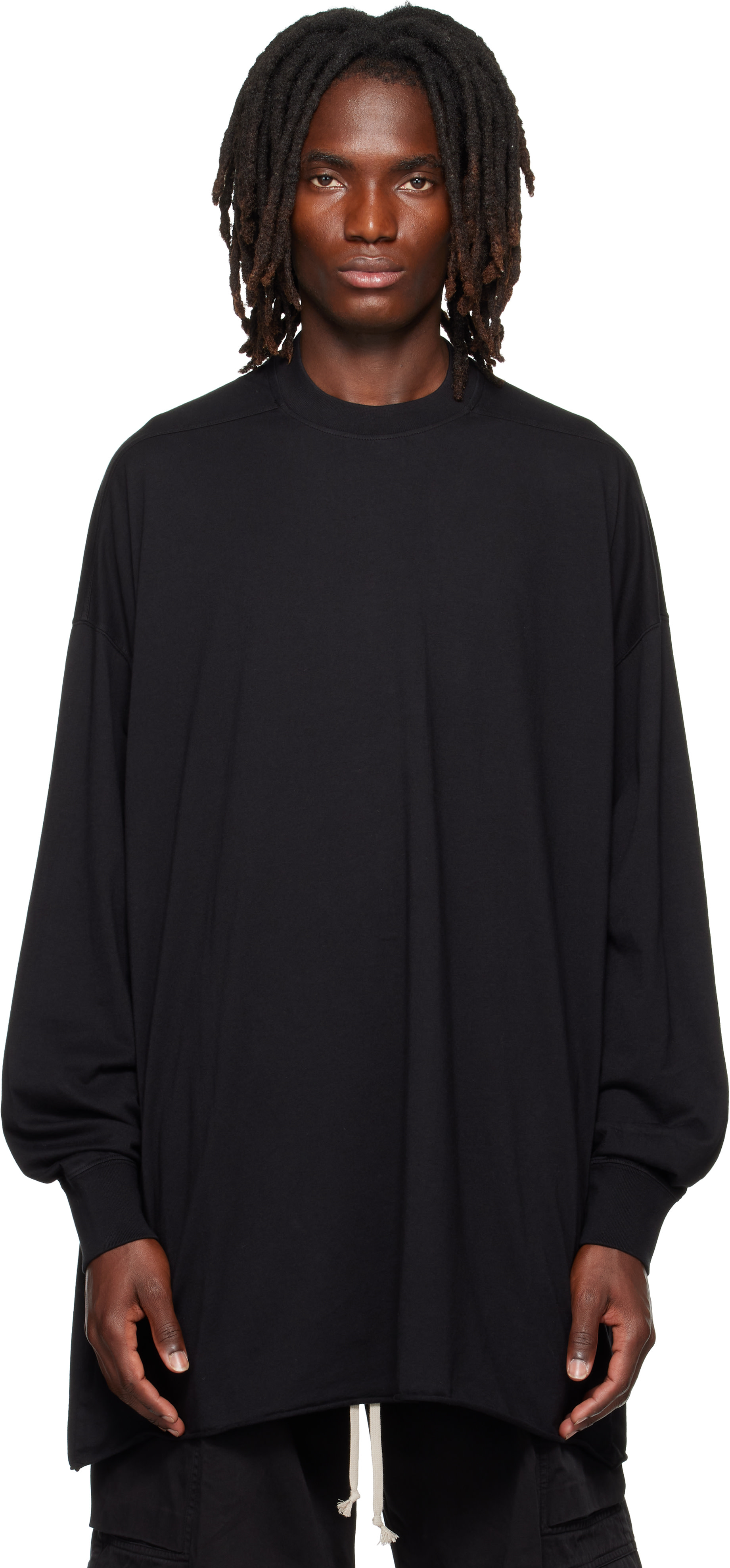 Rick Owens DRKSHDW: Black Tower Tommy LS Sweatshirt | SSENSE