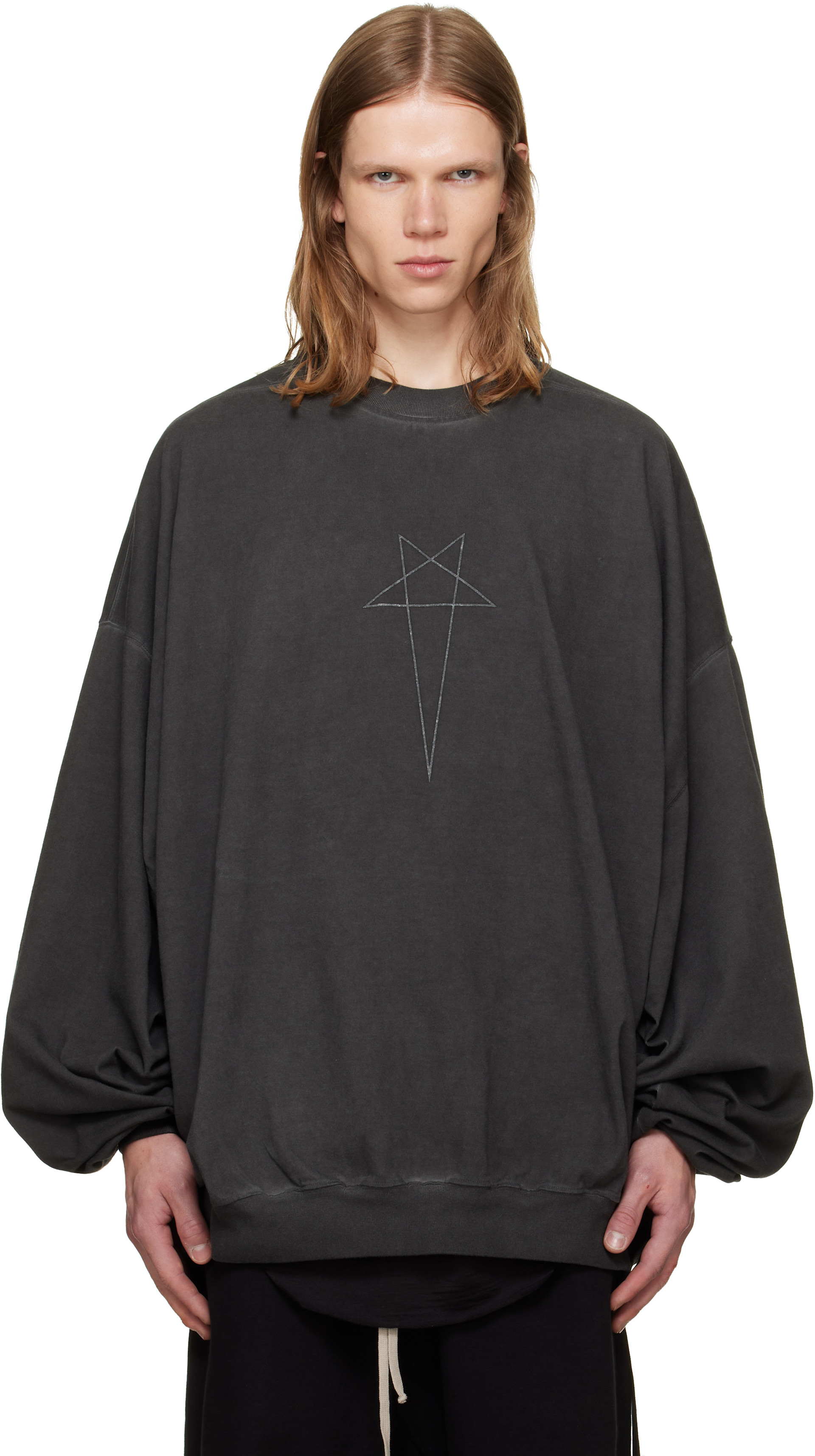 Rick owens DRKSHDW スウェットS Rick Owens DRKSHDW: ブラック Tower Hun クルーネック スウェット