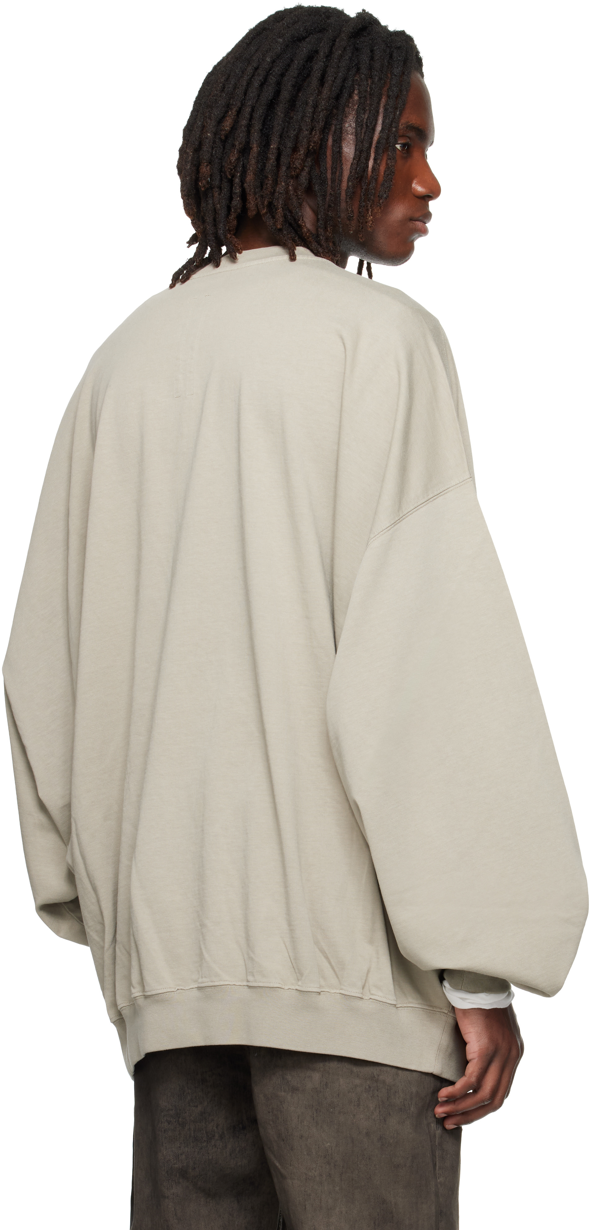 Rick Owens DRKSHDW: グレー Tower Hun クルーネック スウェットシャツ