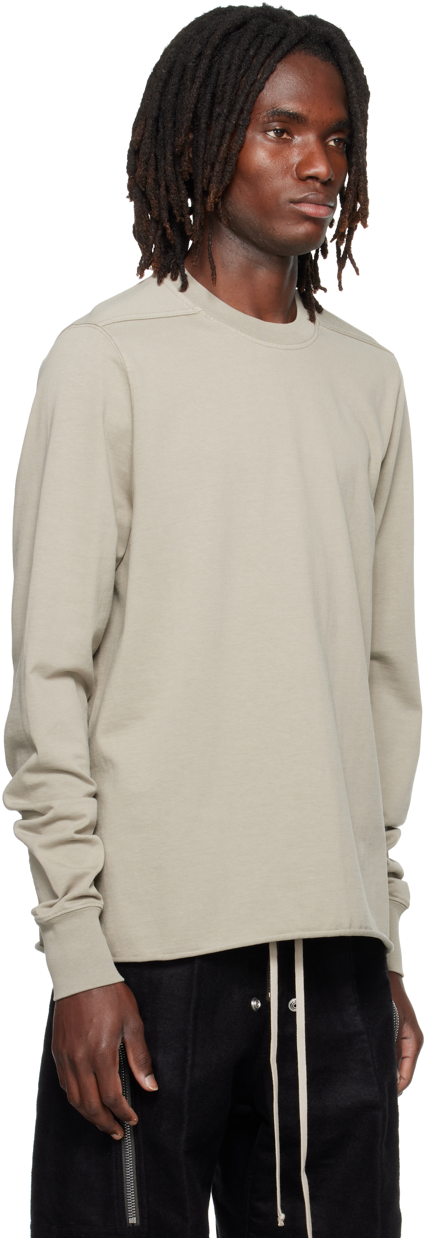 Rick Owens DRKSHDW - Pull molletonné gris à col ras du cou - Tower