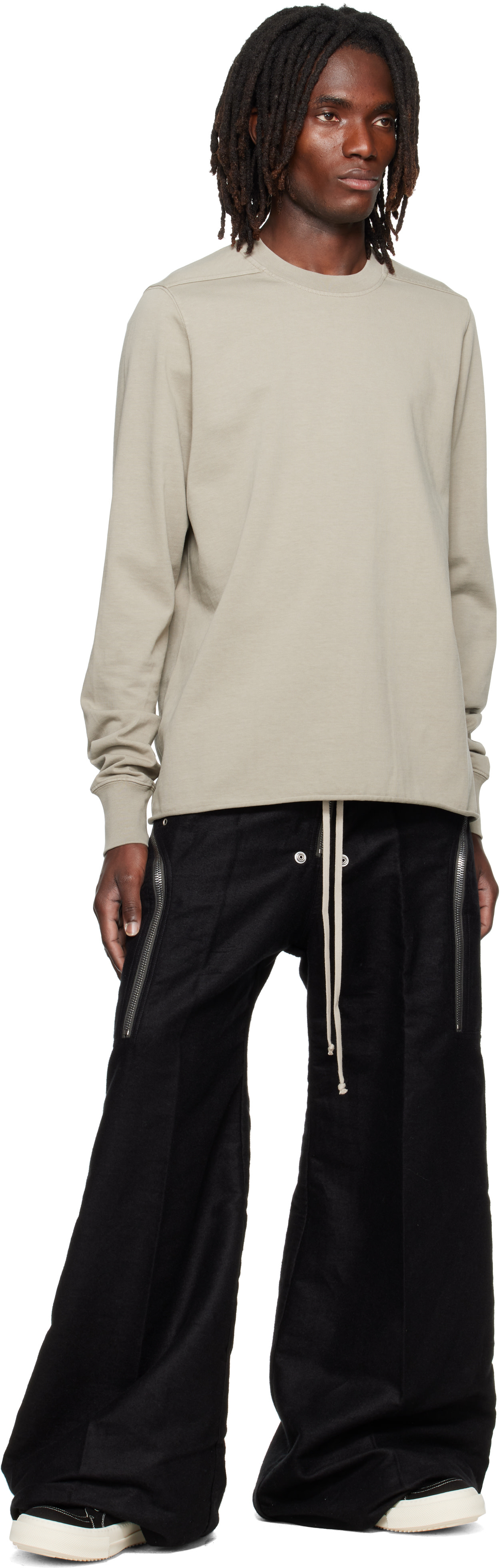 Rick Owens DRKSHDW - Pull molletonné gris à col ras du cou - Tower