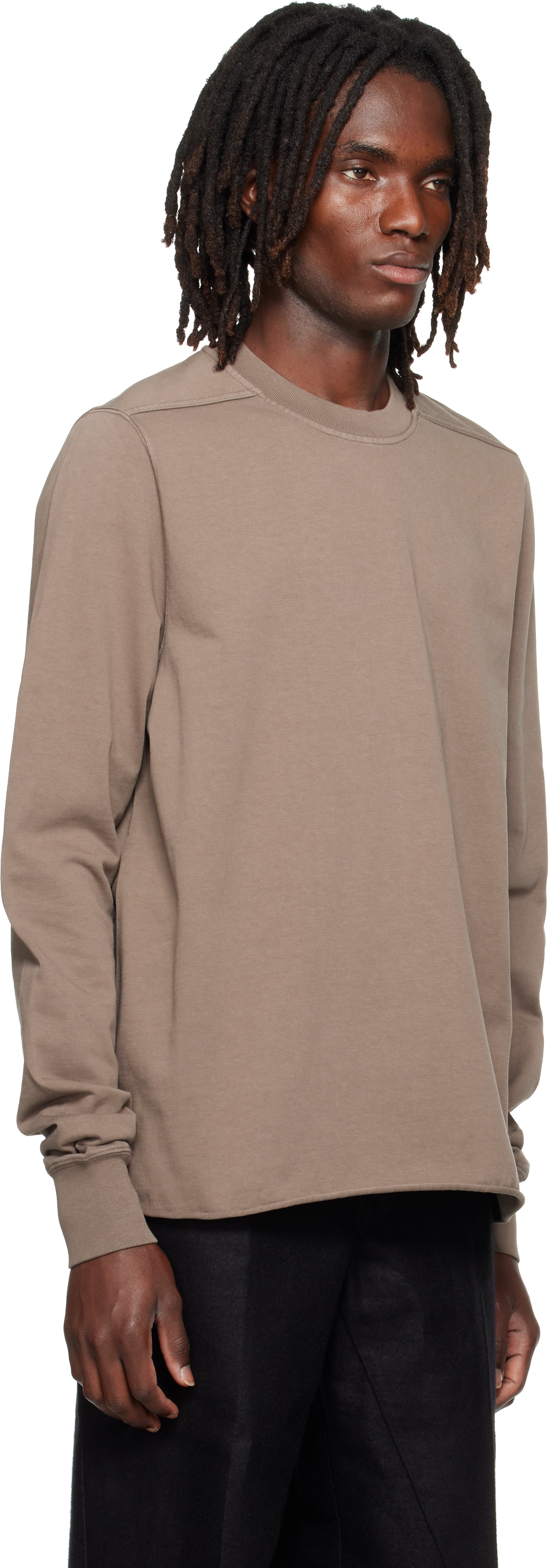 Rick Owens DRKSHDW - Pull molletonné gris à col ras du cou - Tower