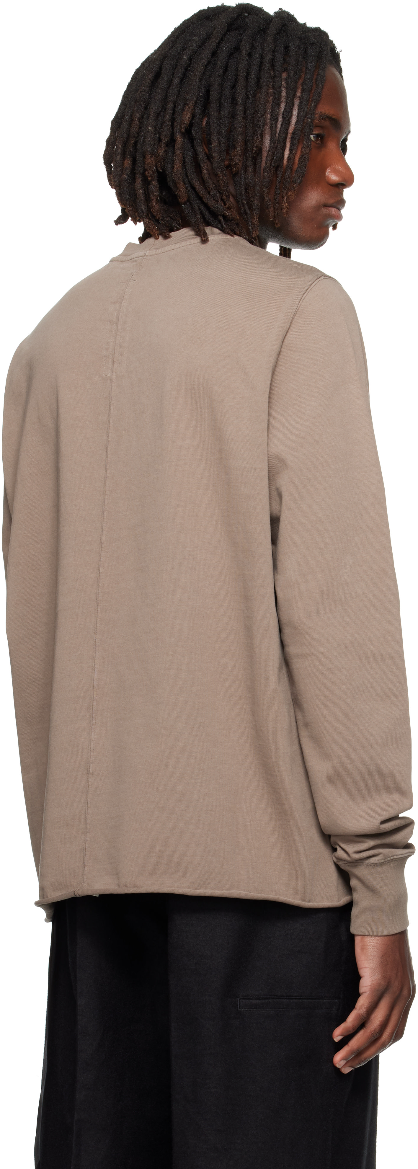 Rick Owens DRKSHDW - Pull molletonné gris à col ras du cou - Tower
