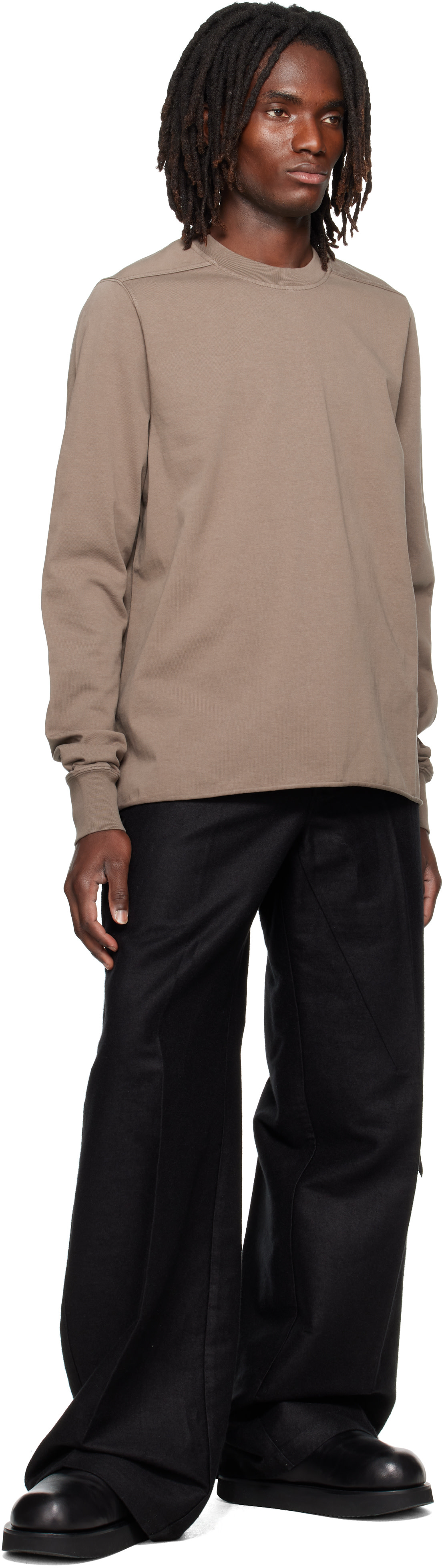Rick Owens DRKSHDW - Pull molletonné gris à col ras du cou - Tower