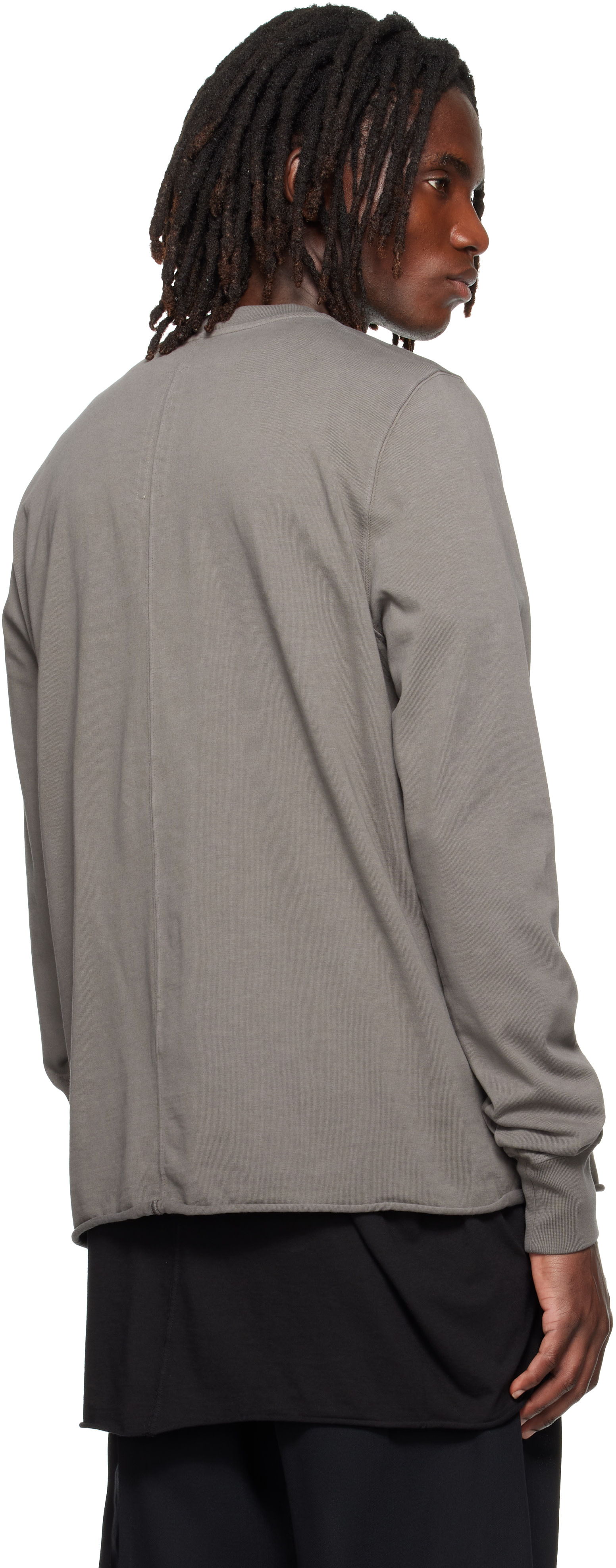 Rick Owens DRKSHDW - Pull molletonné gris à col ras du cou - Tower