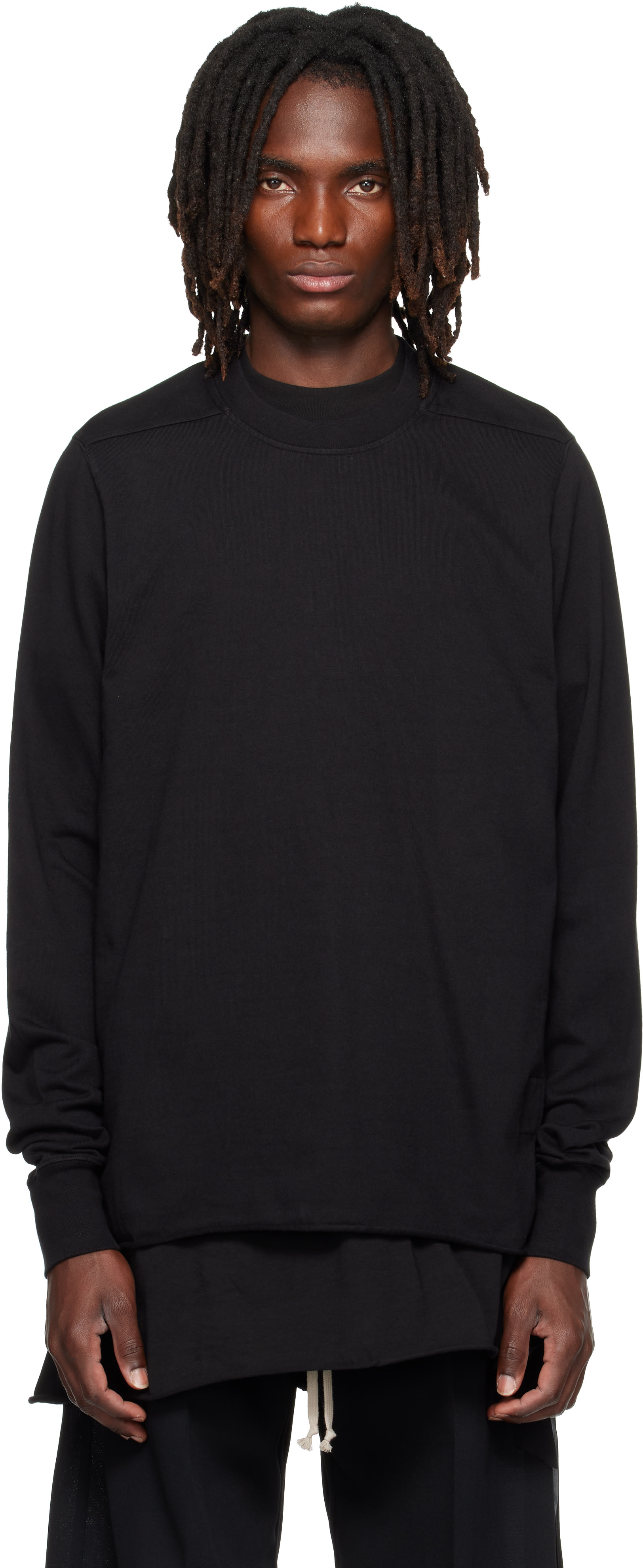 Rick Owens DRKSHDW - Pull molletonné noir à col ras du cou - Tower