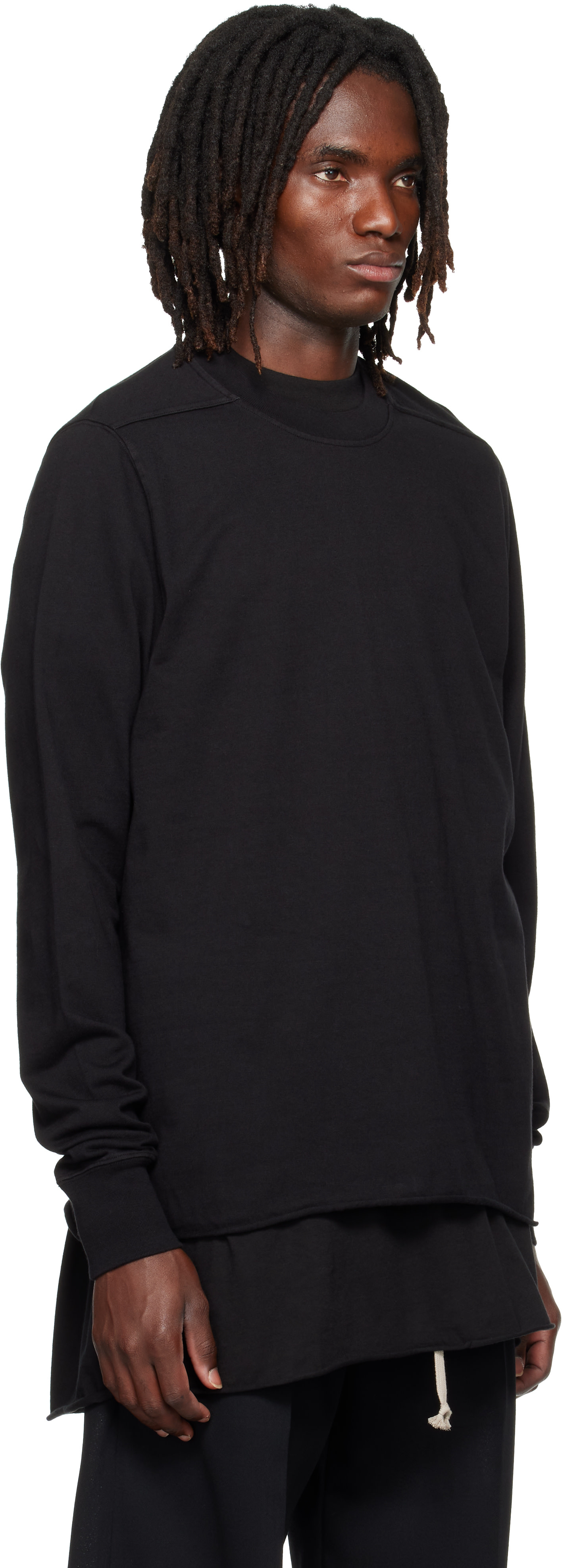 Rick Owens DRKSHDW: Black Tower Crewneck Sweatshirt | SSENSE
