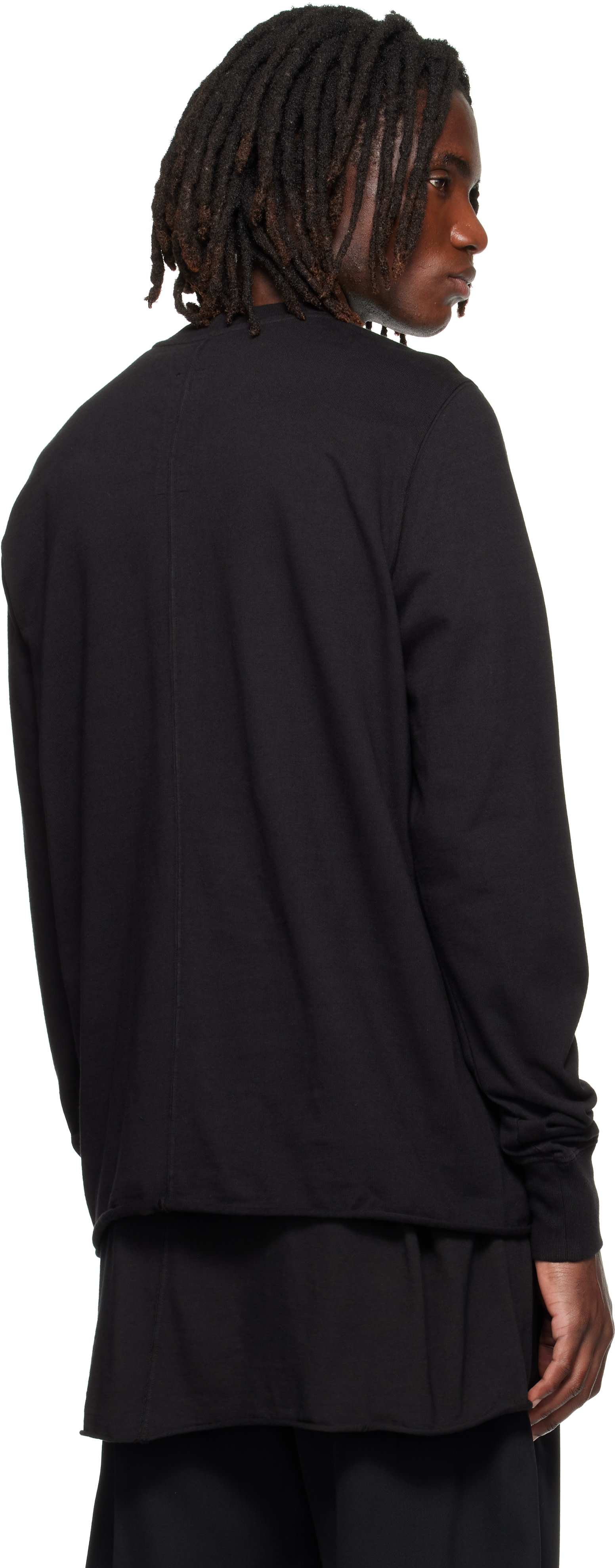 Rick Owens DRKSHDW - Pull molletonné noir à col ras du cou - Tower