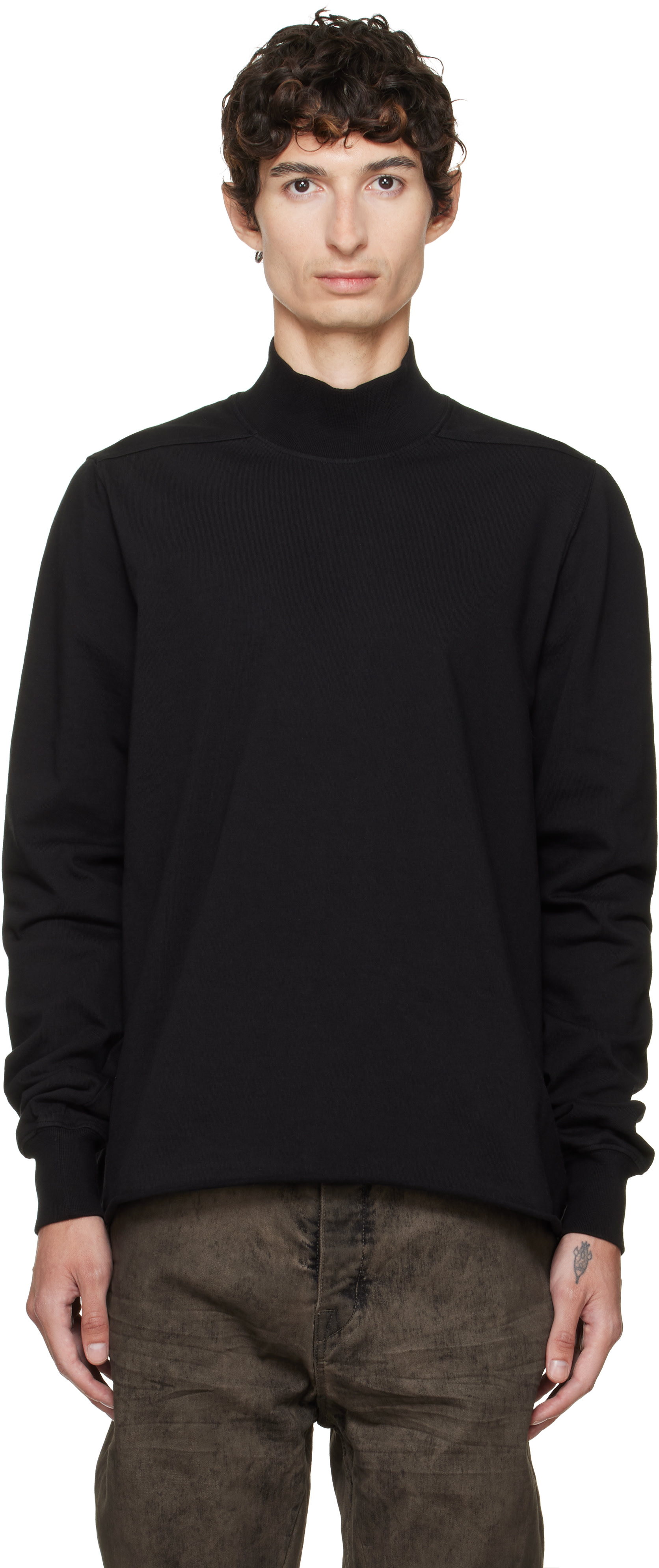 RICKOWENS tシャツ スウェット Rick Owens DRKSHDW: ブラック Tower Headon DBL スウェットシャツ