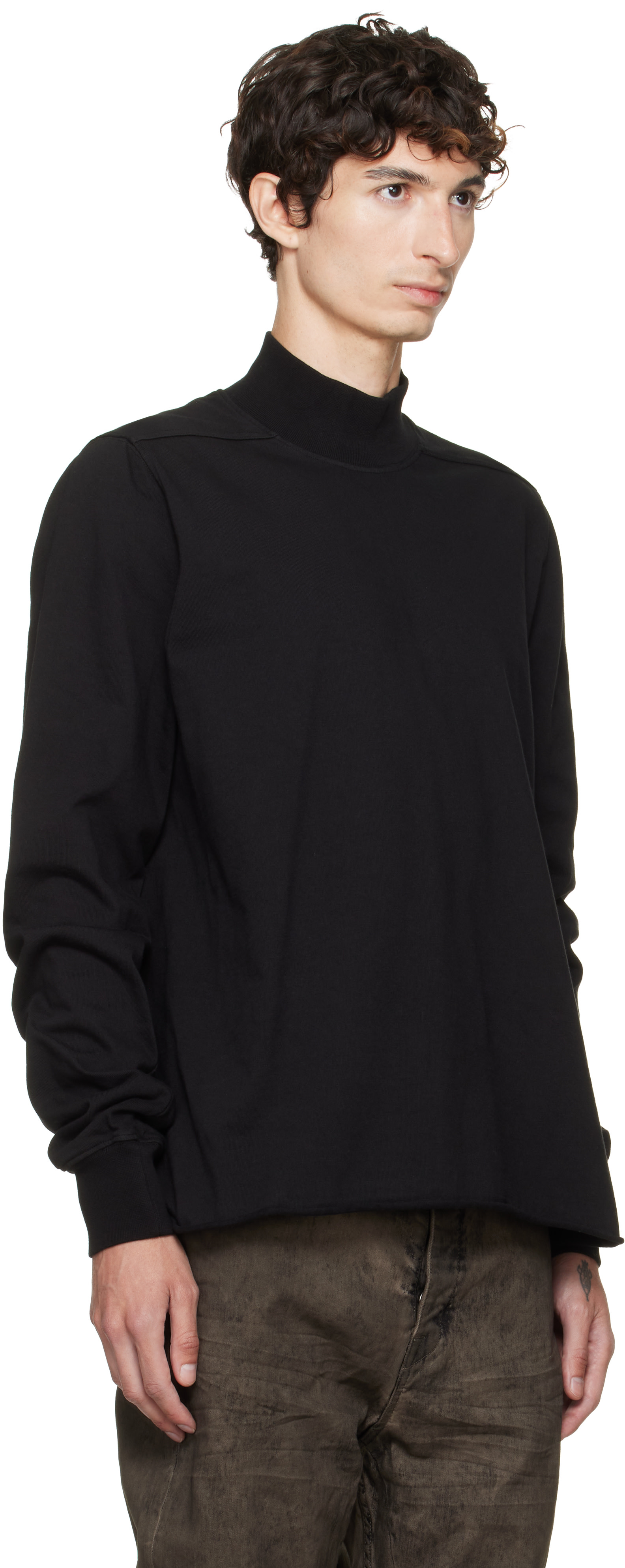 Rick Owens DRKSHDW: ブラック Tower Headon DBL スウェットシャツ