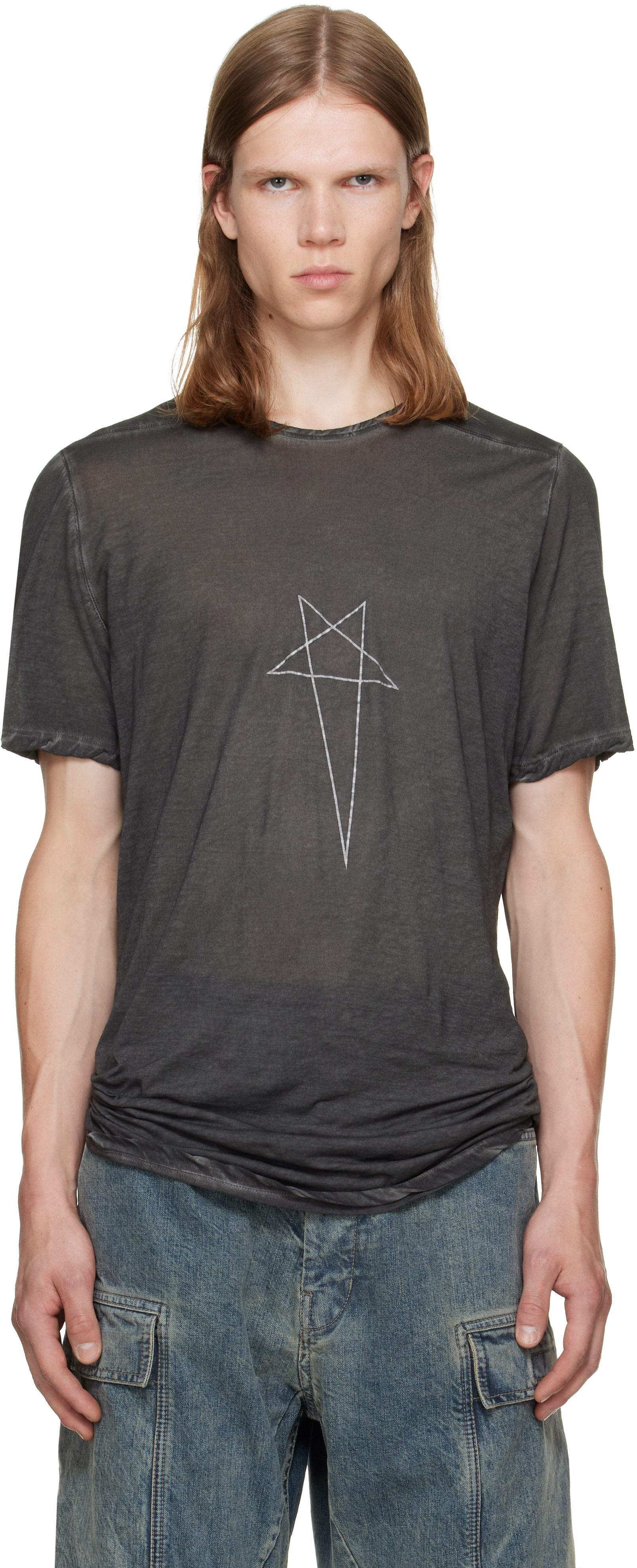 Rick Owens DRKSHDW: Black Tower Level T-shirt | SSENSE