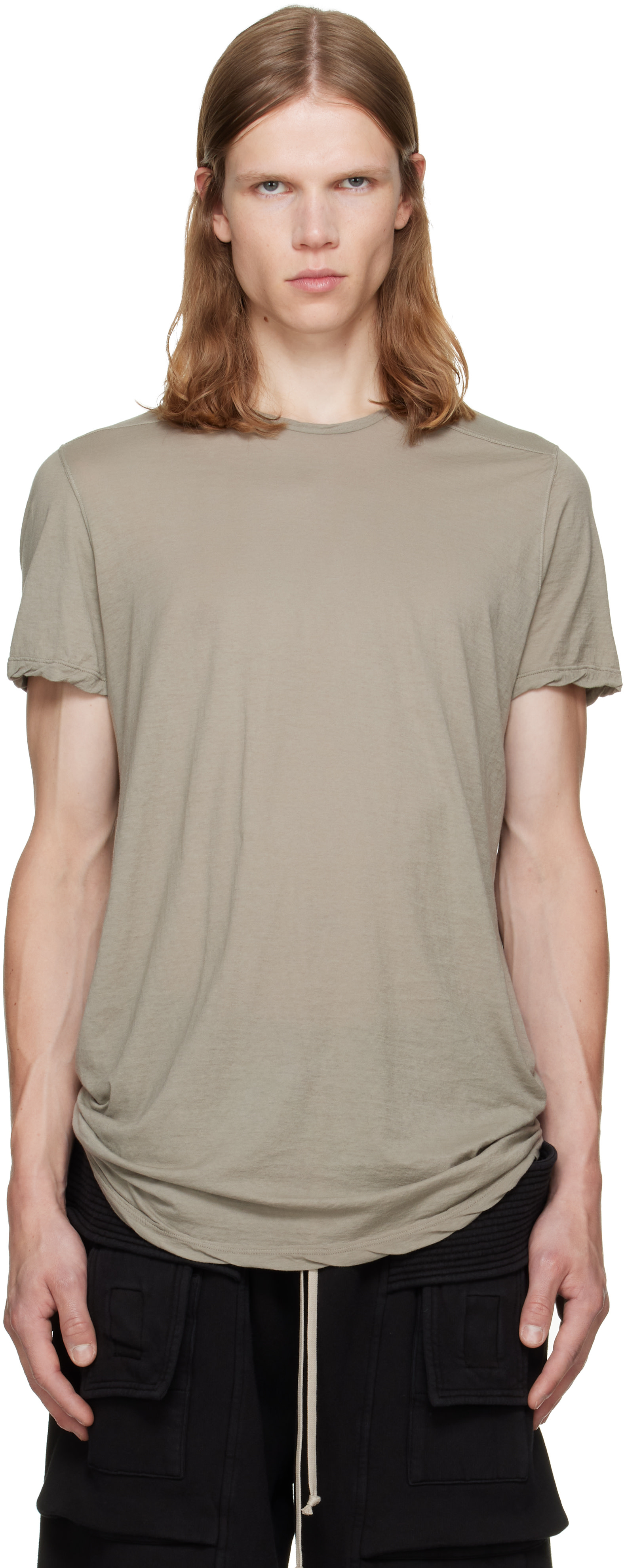 Rick Owens DRKSHDW: Khaki Tower Level T-shirt | SSENSE