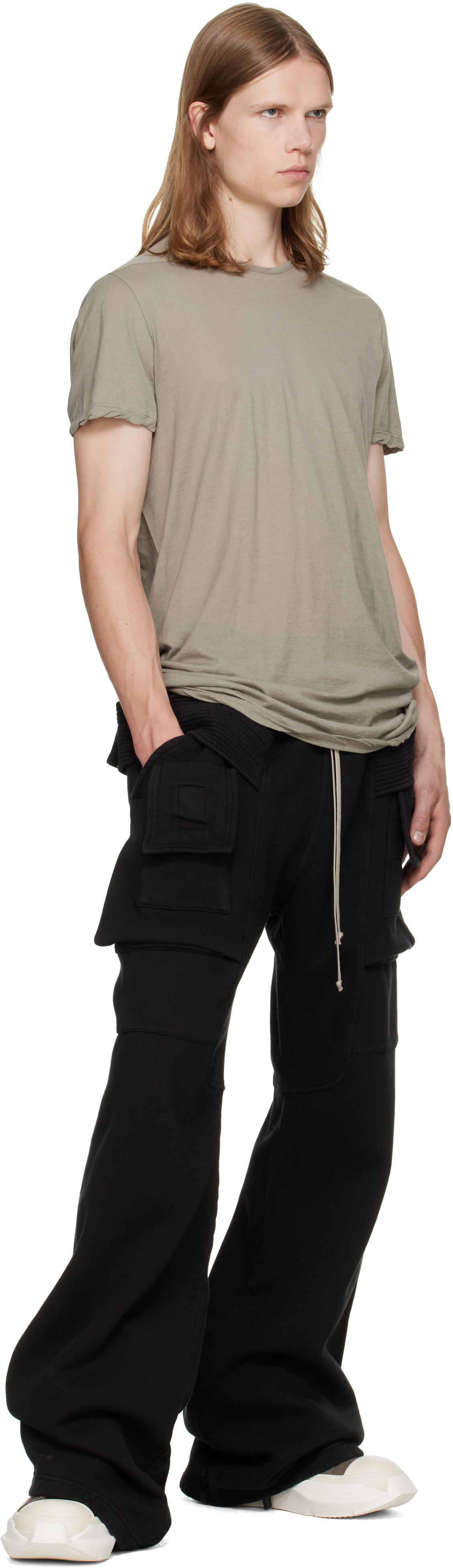 Rick Owens DRKSHDW: Khaki Tower Level T-shirt | SSENSE