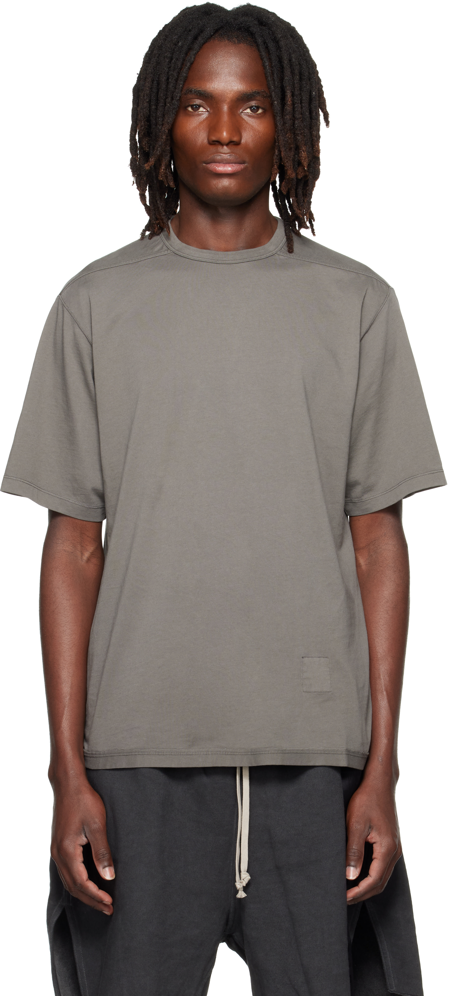 Rick Owens DRKSHDW: Gray Tower Brad T-shirt | SSENSE
