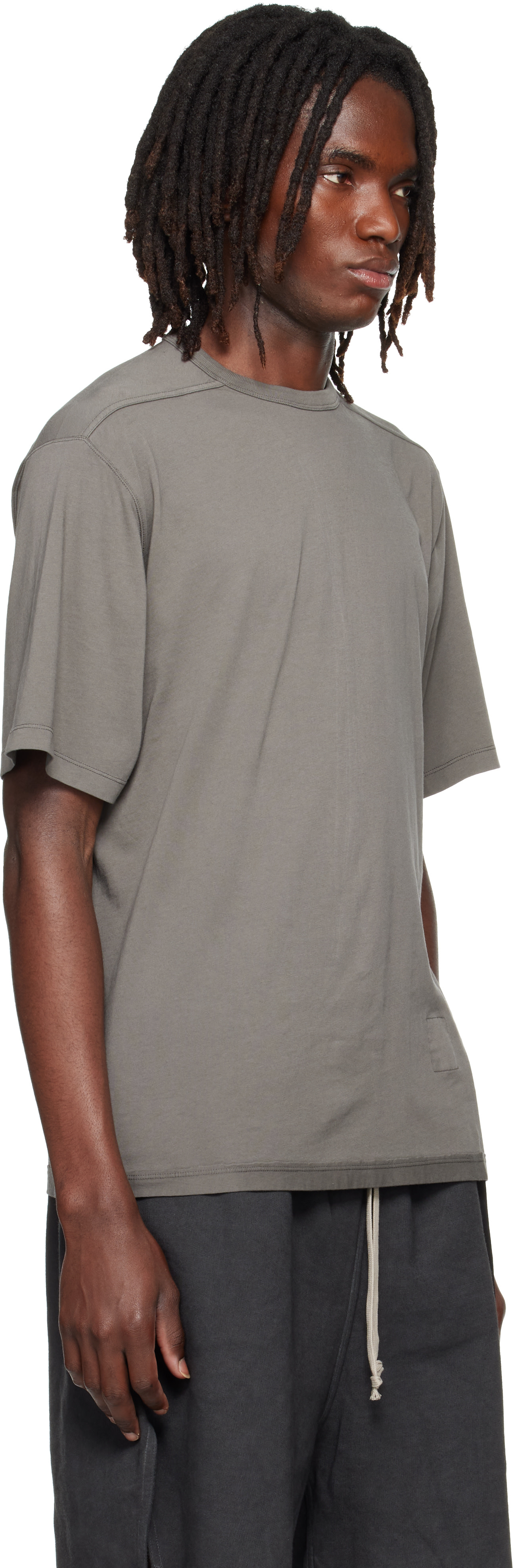 Rick Owens DRKSHDW: グレー Tower Brad Tシャツ | SSENSE 日本