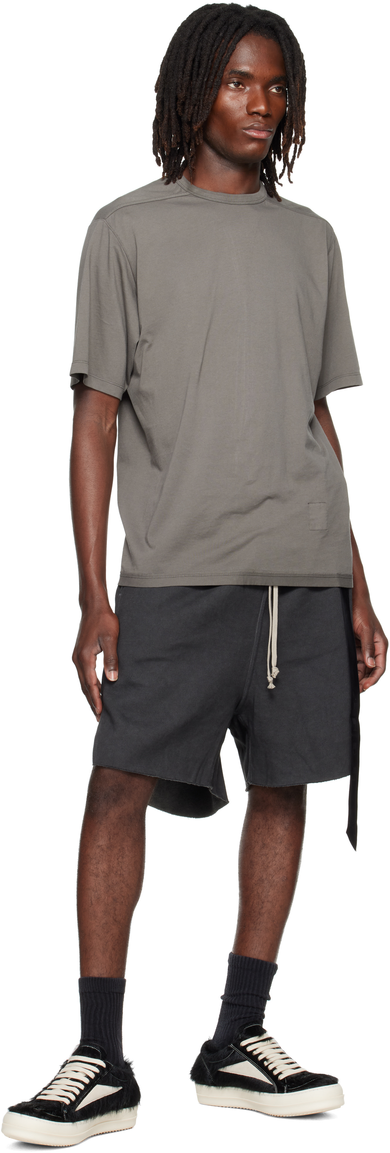 Rick Owens DRKSHDW: グレー Tower Brad Tシャツ | SSENSE 日本