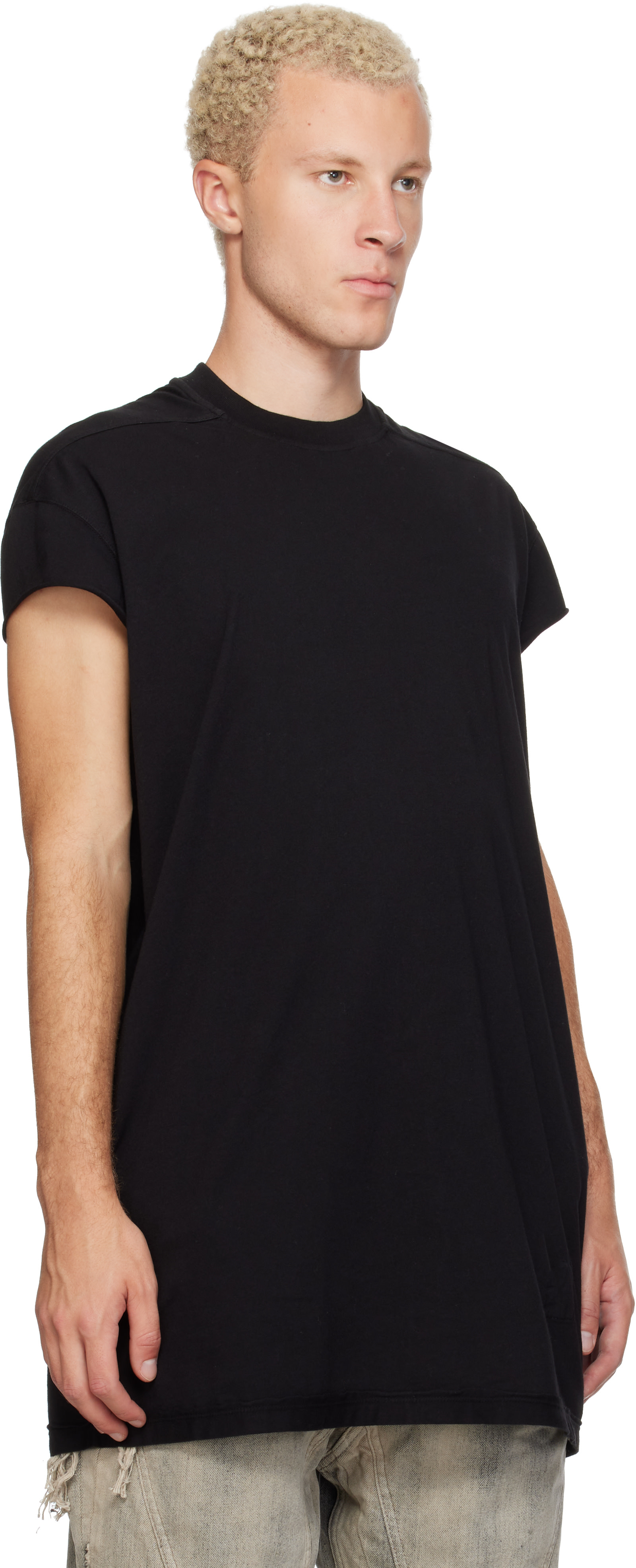 Rick Owens DRKSHDW: Black Tower Jumbo SL T-shirt | SSENSE