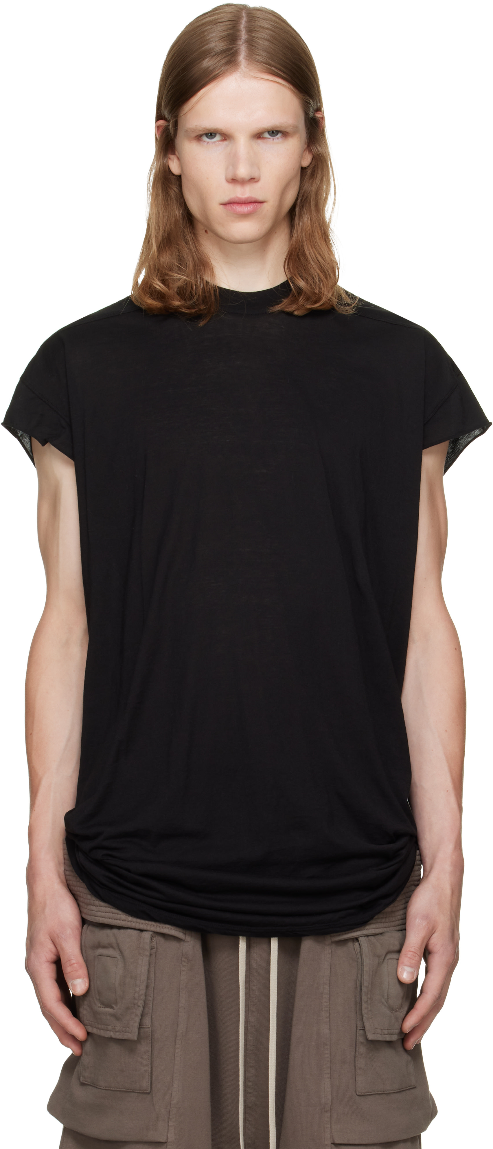 Rick Owens DRKSHDW: Black Tower Jumbo SL T-shirt | SSENSE