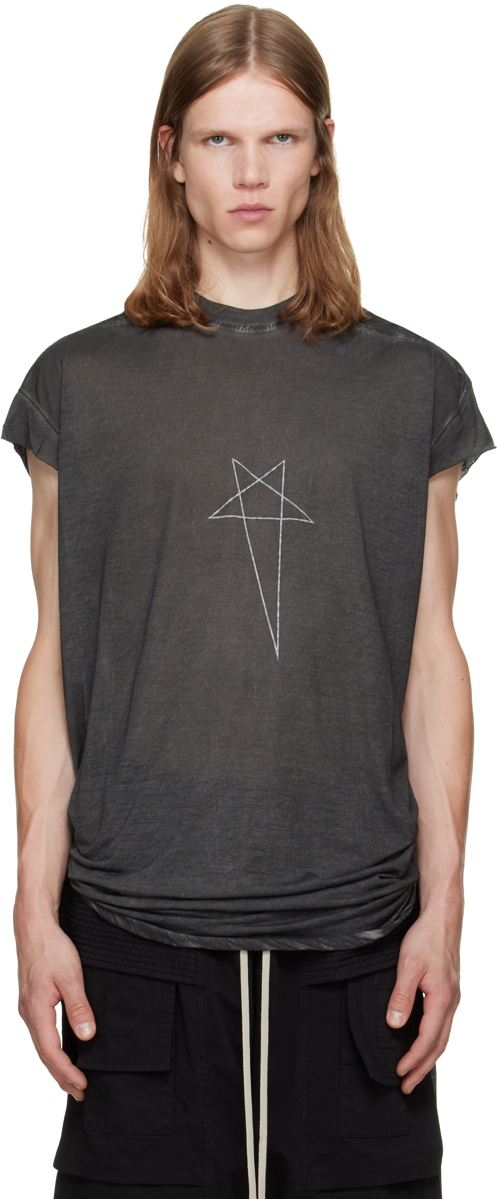 Rick Owens DRKSHDW: Black Tower Rick S Jumbo SL T-shirt | SSENSE