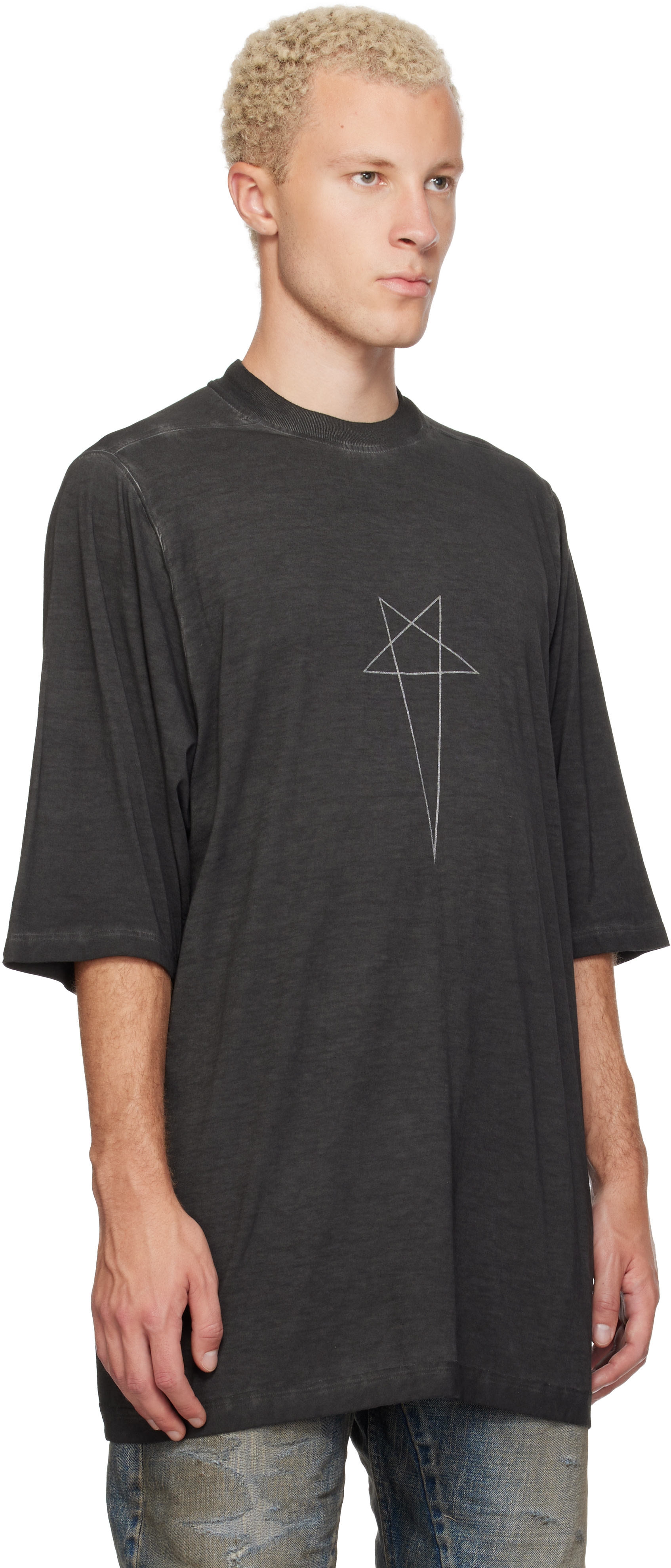 Rick Owens DRKSHDW: Black Tower Jumbo S/S T-shirt | SSENSE