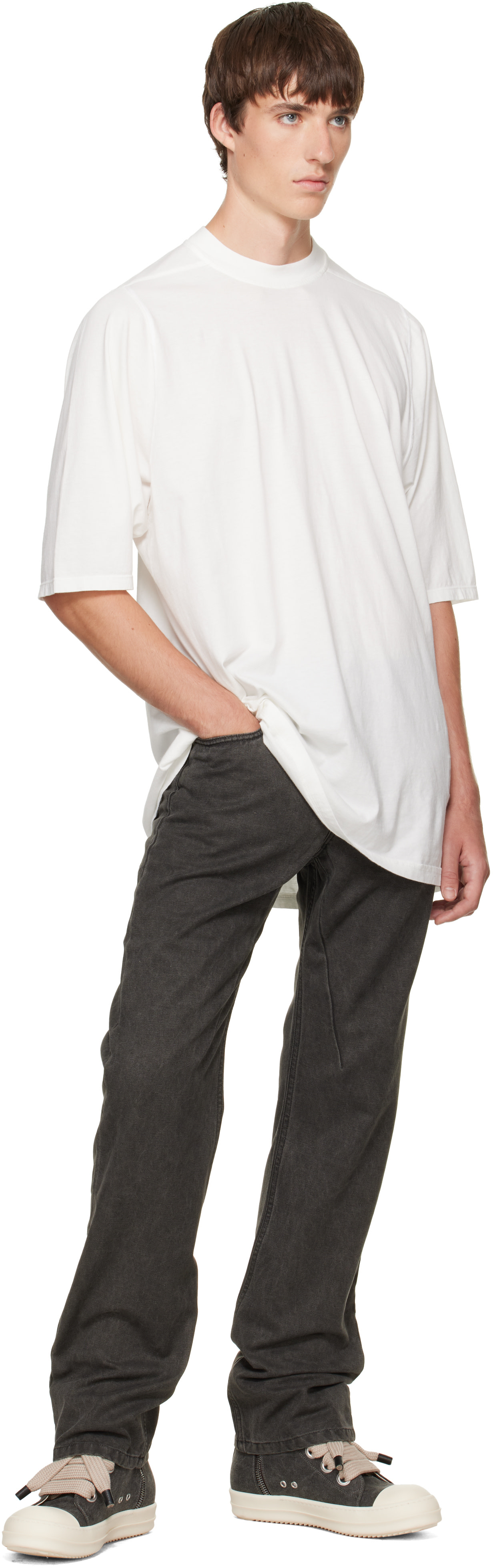 Rick Owens DRKSHDW: White Tower Jumbo SS T-shirt | SSENSE