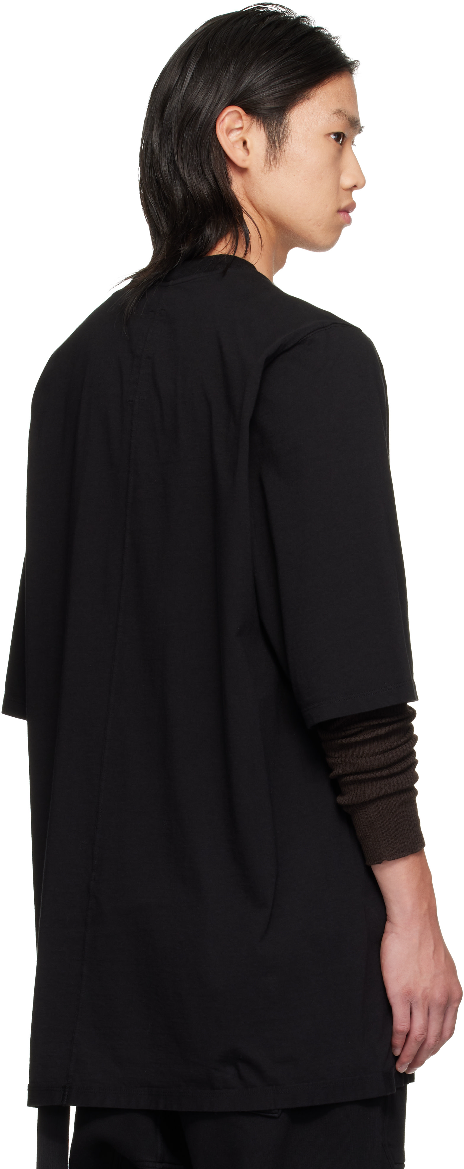 Rick Owens DRKSHDW: ブラック Temple Jumbo SS Tシャツ | SSENSE 日本