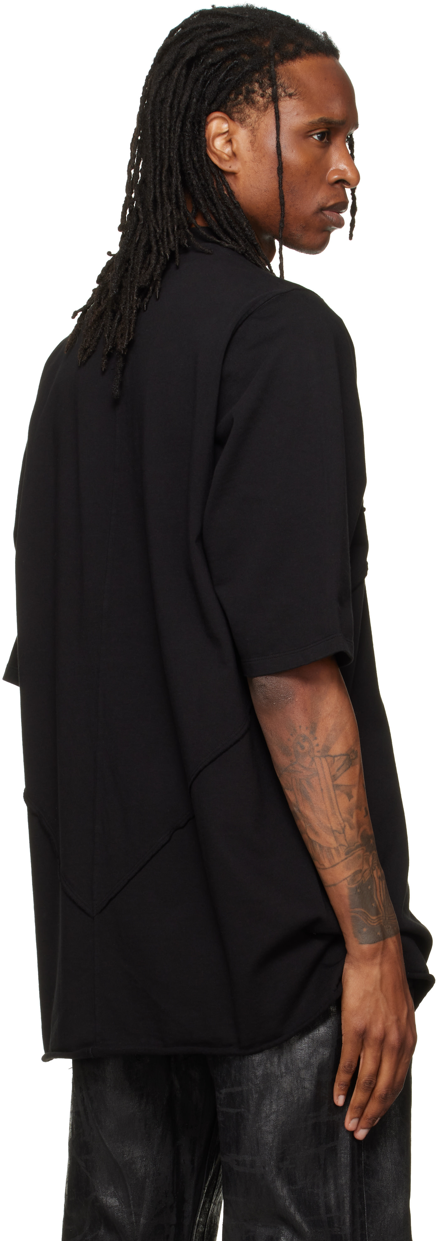 Rick Owens DRKSHDW: Black Tower Pentastitch Jumbo S/S T-shirt | SSENSE