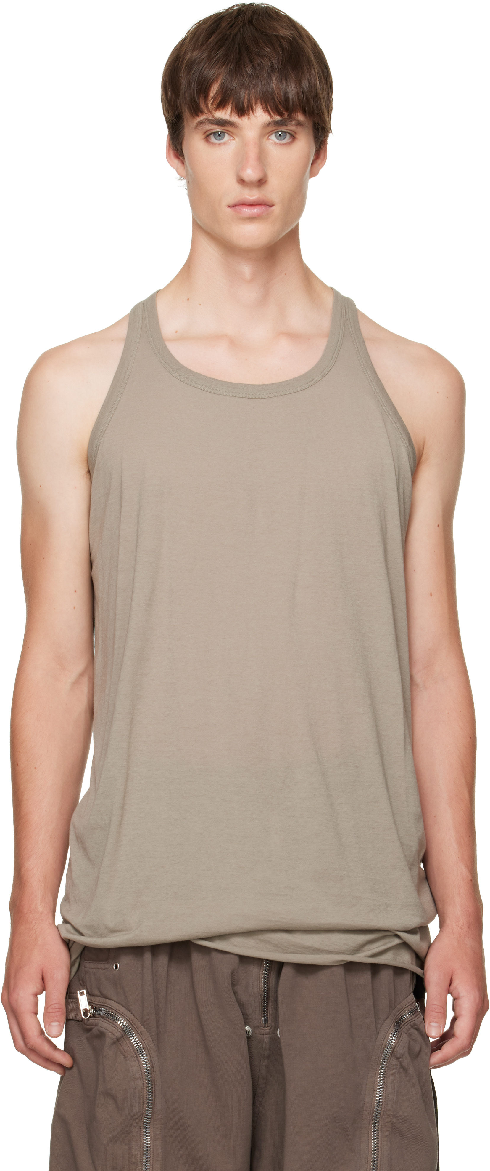 Rick Owens DRKSHDW: Taupe Tower Loose Tank Top | SSENSE Puerto Rico