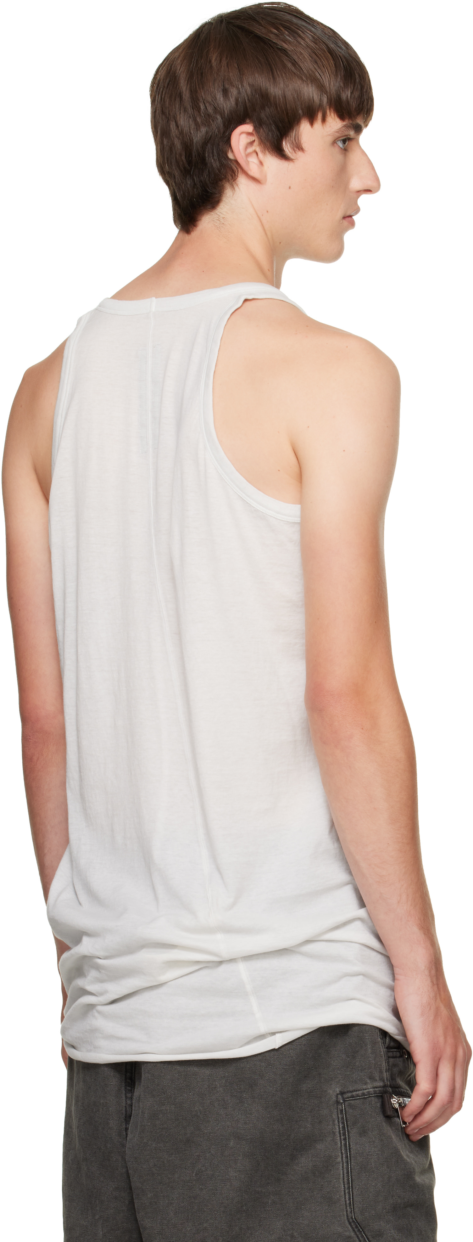Rick Owens DRKSHDW: オフホワイト Tower Loose タンクトップ | SSENSE