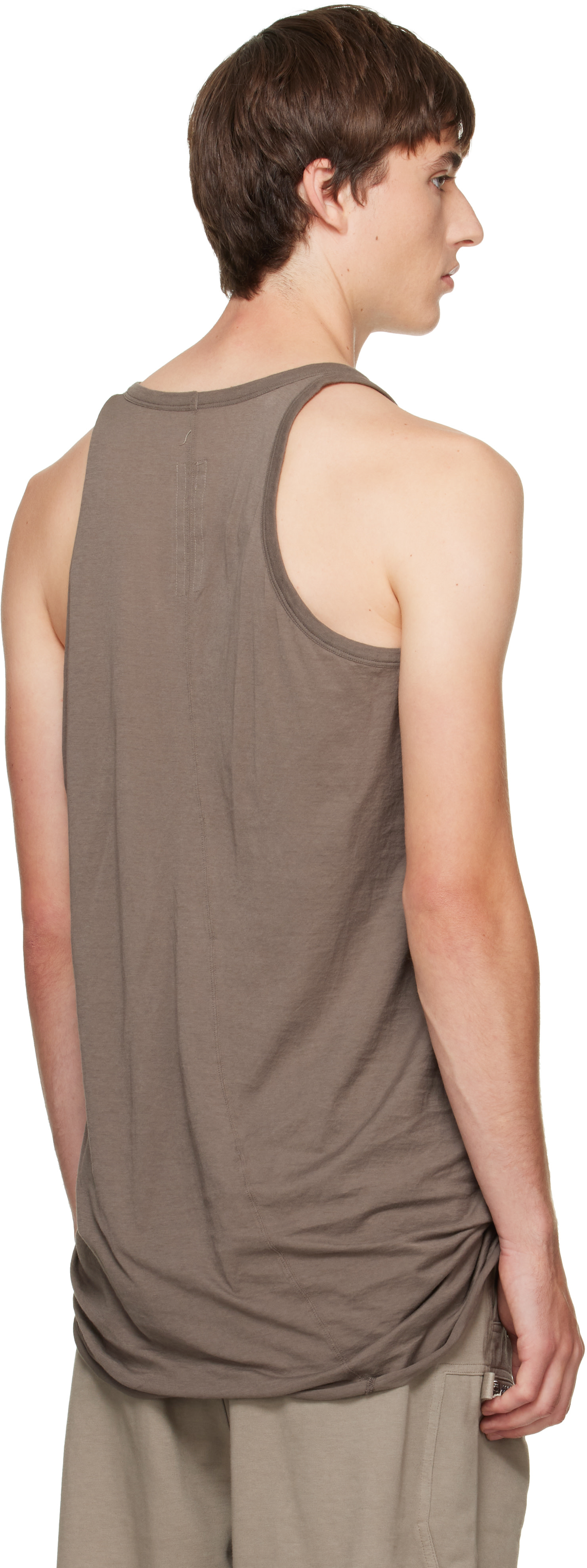 Rick Owens DRKSHDW: Brown Tower Loose Tank Top | SSENSE