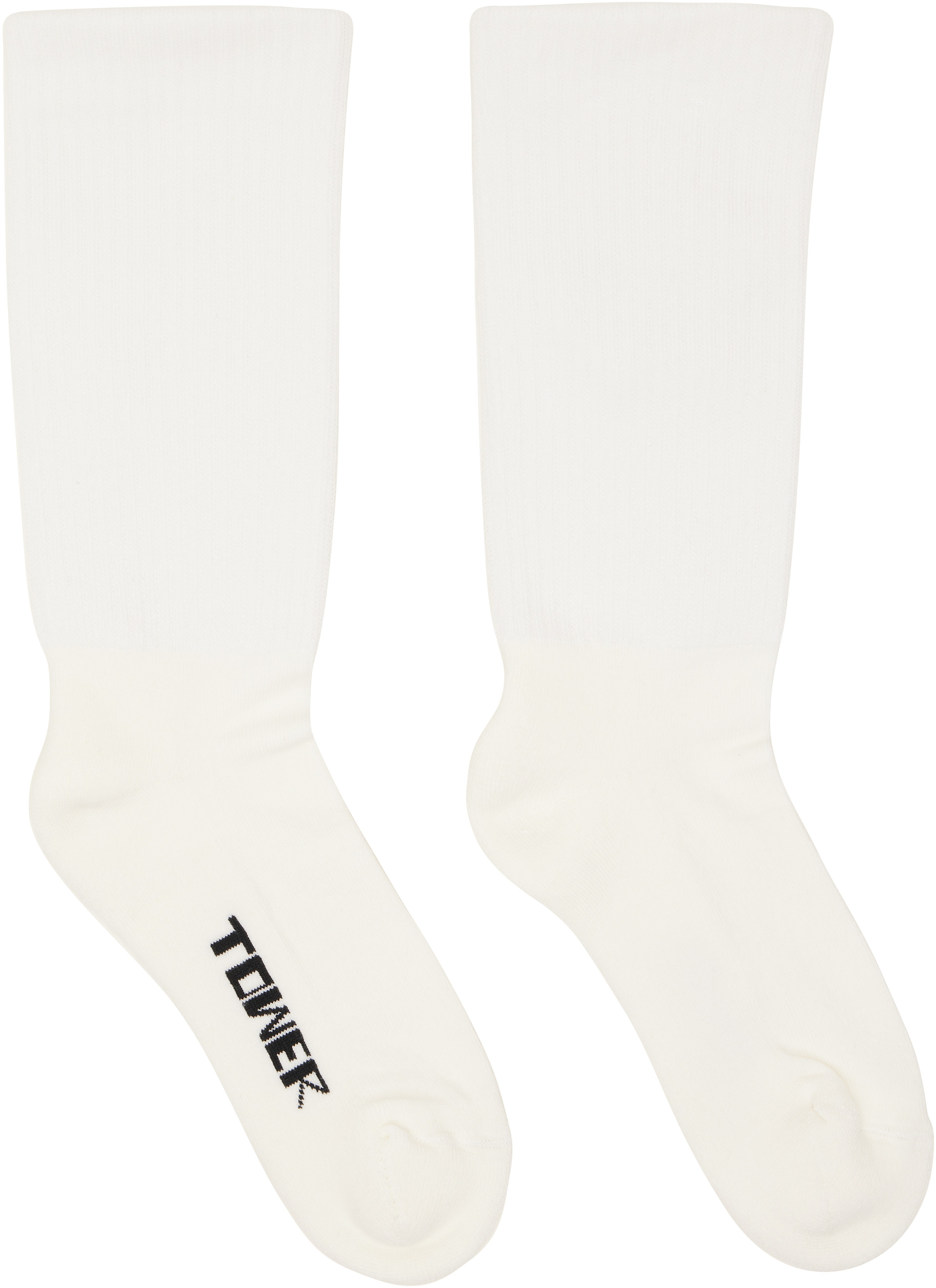 Rick Owens DRKSHDW - ホワイト 'Tower' ソックス