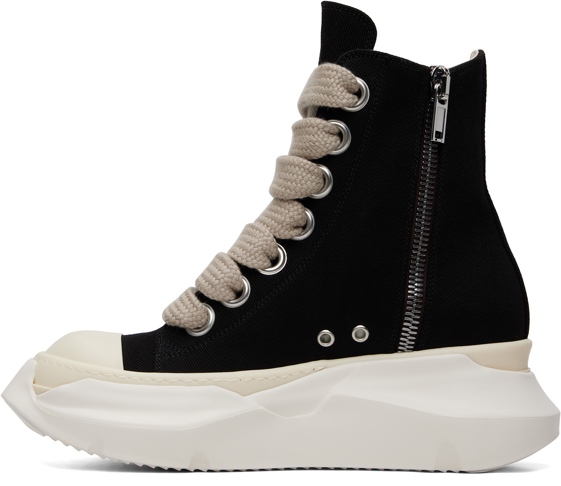 Rick Owens DRKSHDW: Black Tower Jumbolace Abstract Sneaks Sneakers