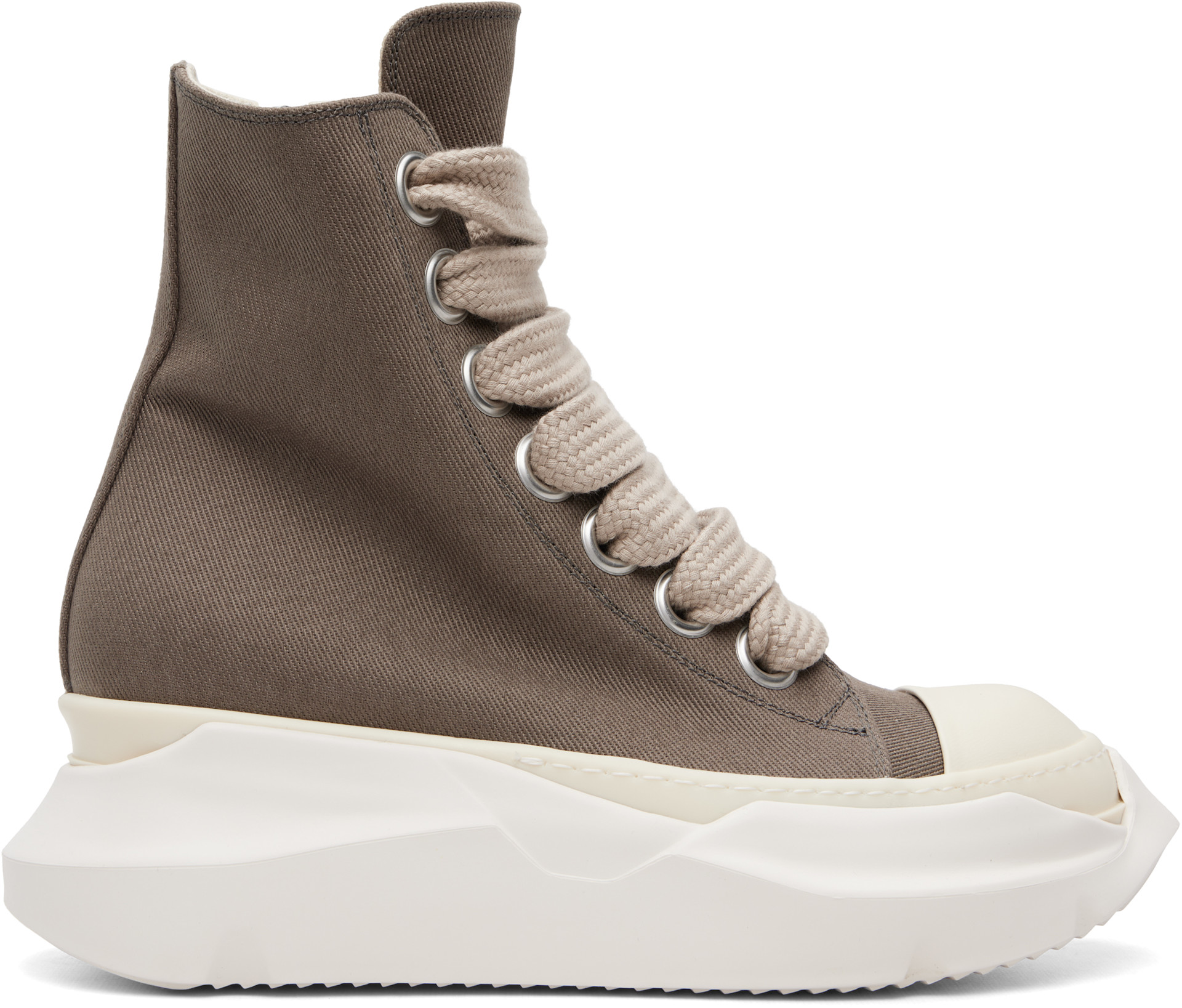 Rick Owens DRKSHDW: Gray Tower Jumbolace Abstract Sneakers | SSENSE