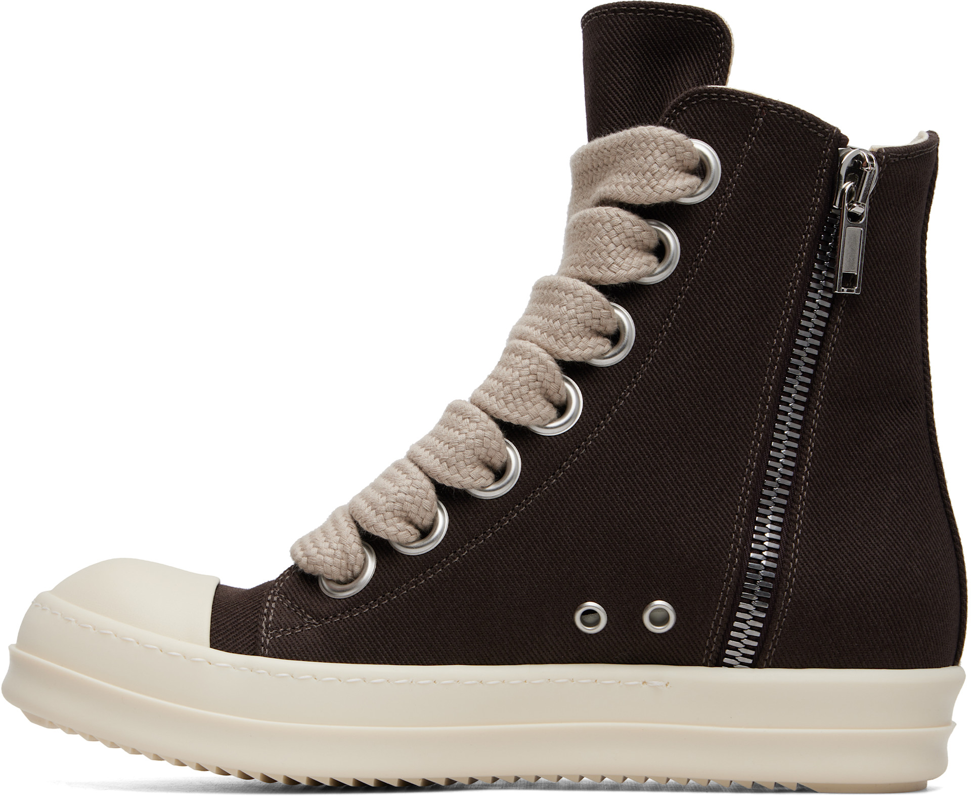 靴 Rick Owens DRKSHDW JUMBOLACE SNEAKS 42 Rick Owens DRKSHDW: Brown Tower Jumbolace Sneaks Sneakers | SSENSE
